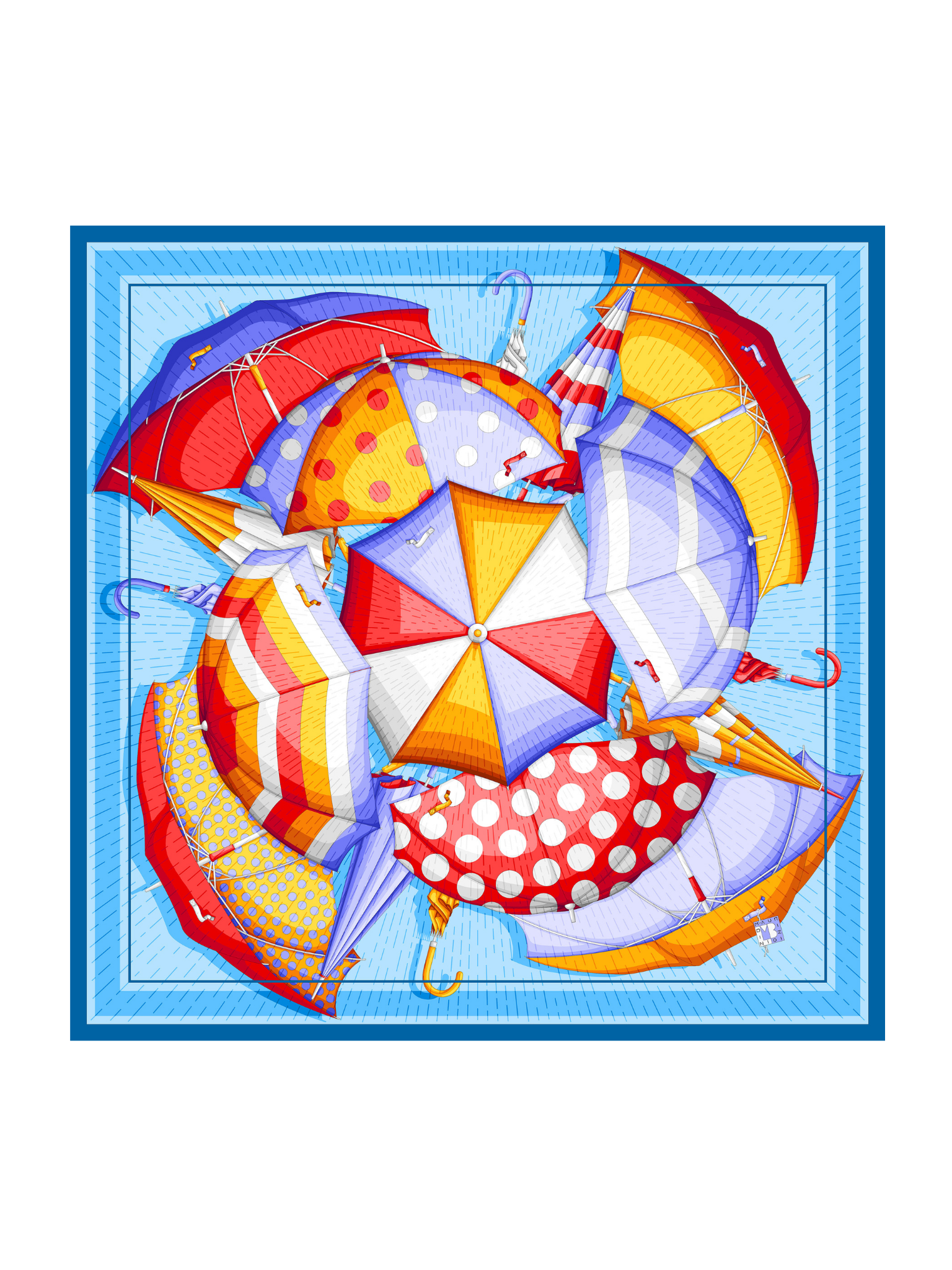 HerPorte-Paralysis Silk Scarf 98x98cm