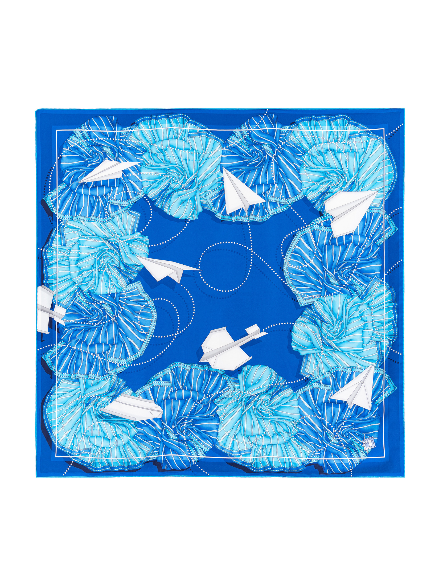 HerPorte-Free Flight Silk Scarf 98x98cm