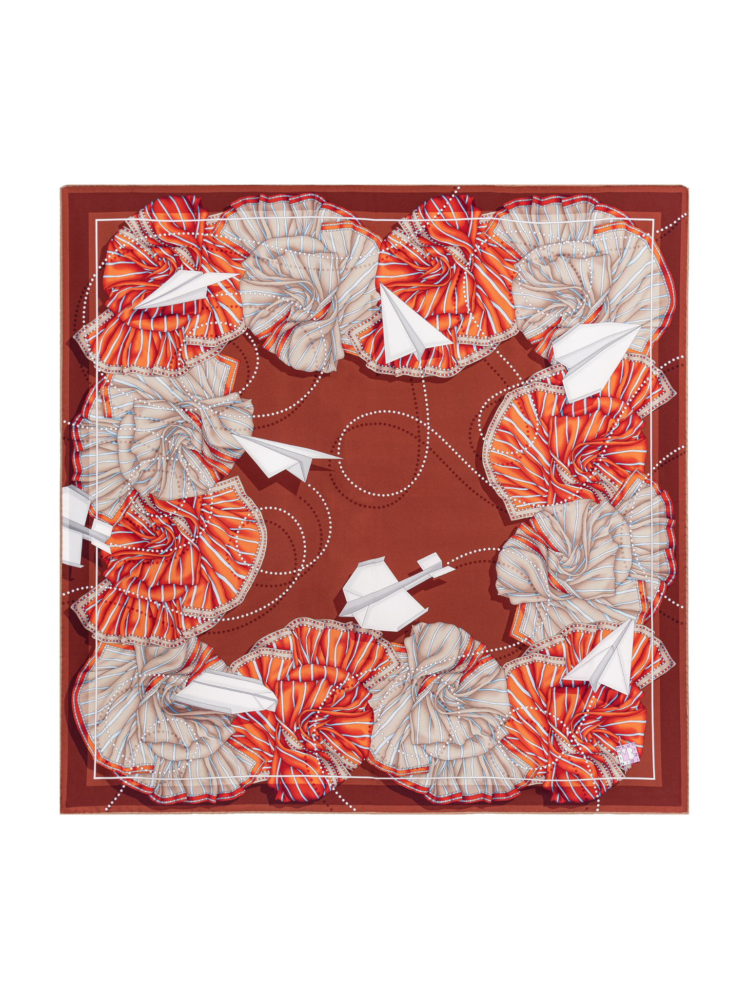 HerPorte-Free Flight Silk Scarf 98x98cm