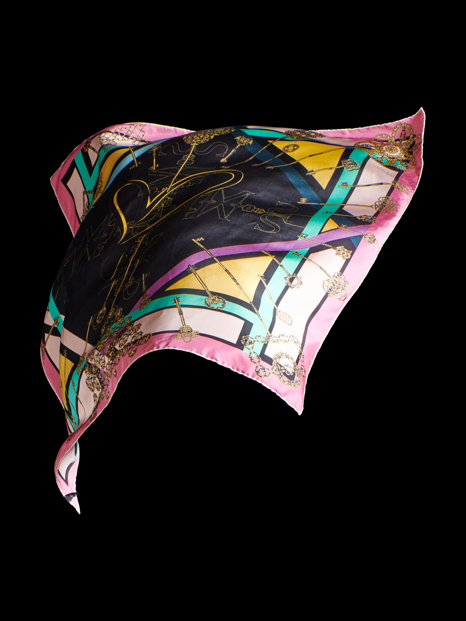 HerPorte-Chiavi Del Cuore 140 Silk Scarf