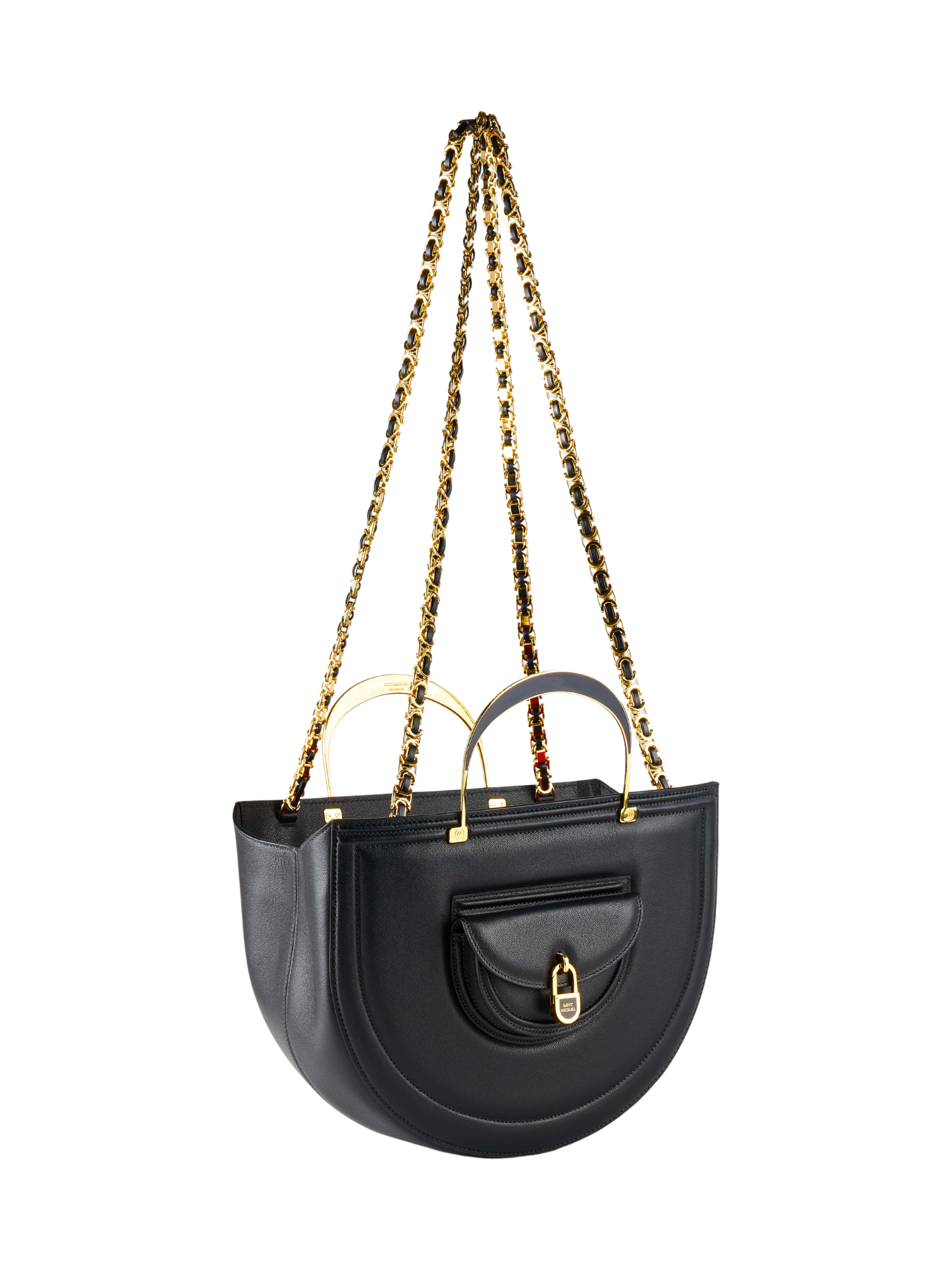 HerPorte-Black Ventana Handbag Shopper in textured leather