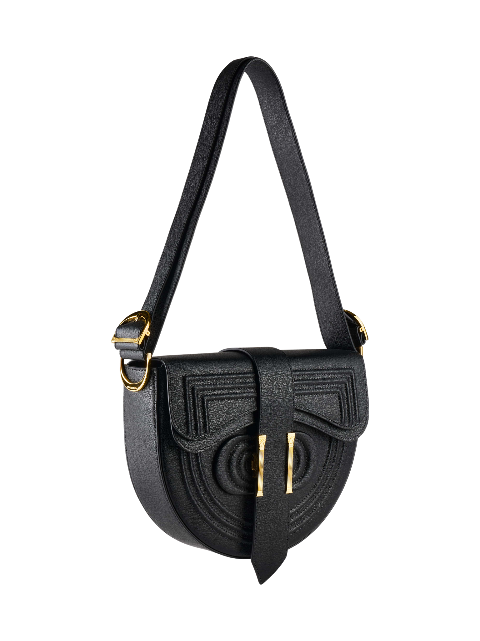 HerPorte-Black Viktoria Handbag Shopper in textured leather