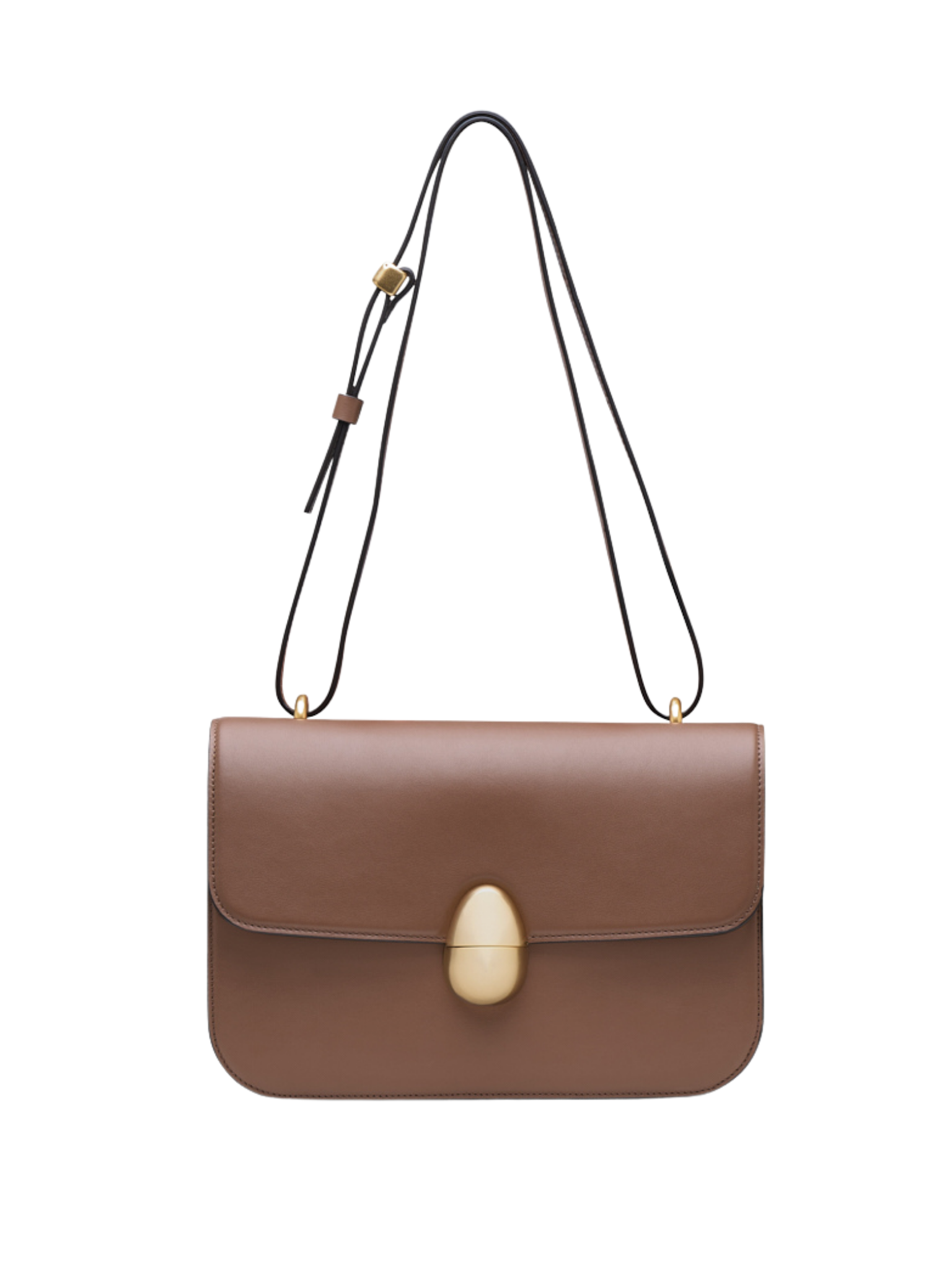 HerPorte-Dark Taupe Phoenix Crossbody Calf Leather Bag