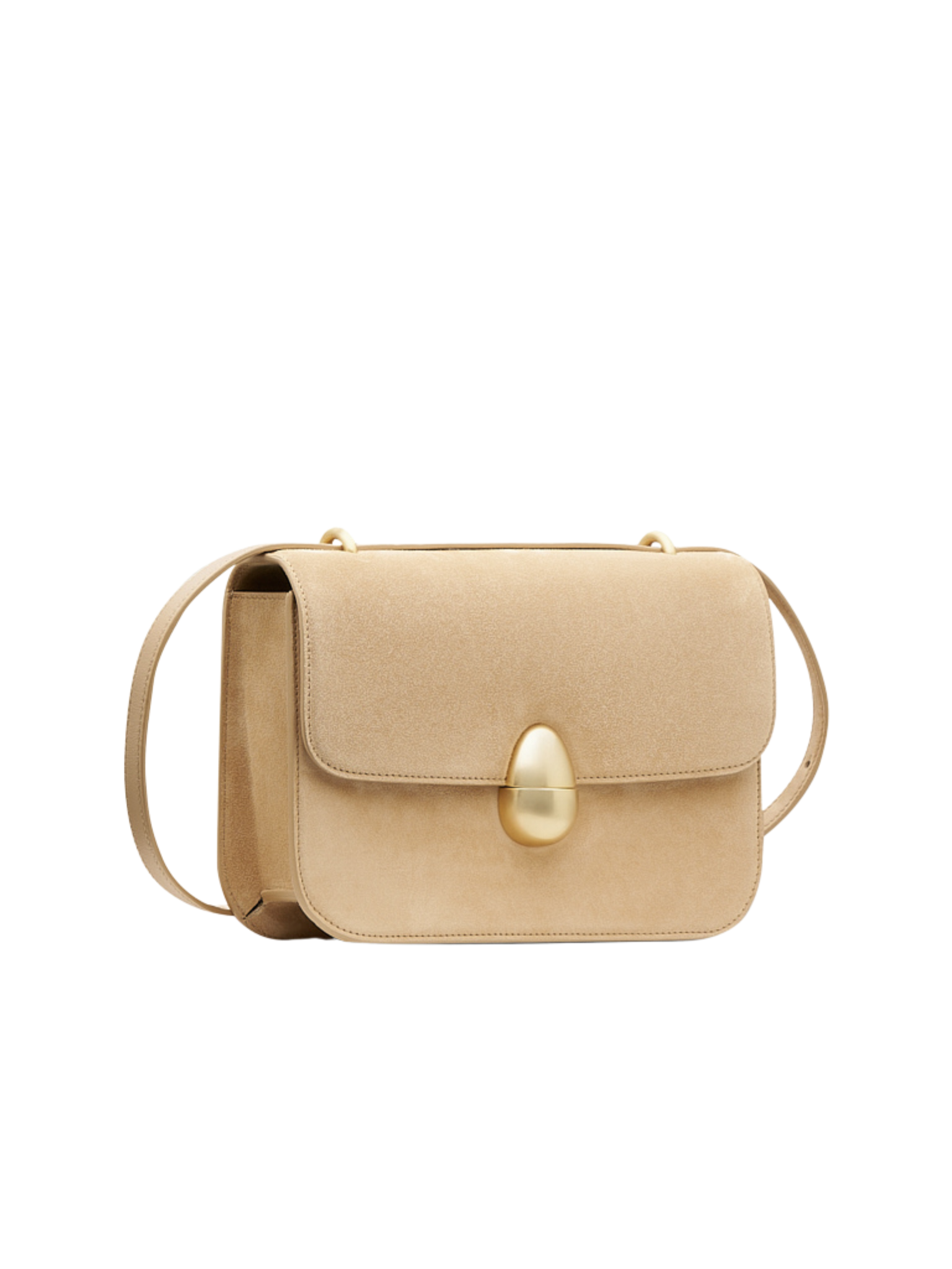 HerPorte-Sand Phoenix Crossbody Suede Bag