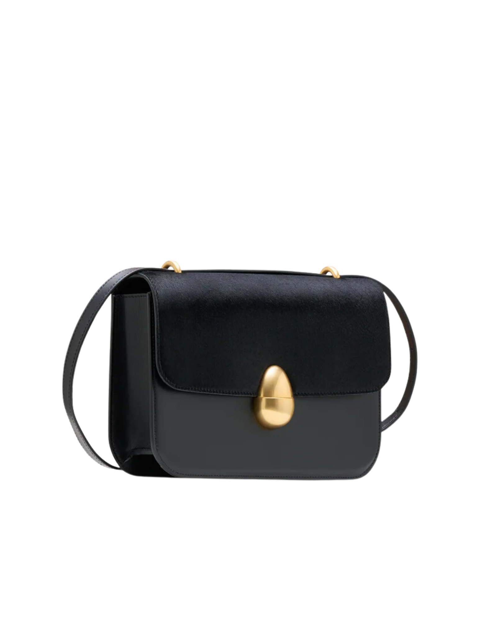 HerPorte-Black Phoenix Pony Crossbody Leather, Calf Hair Bag