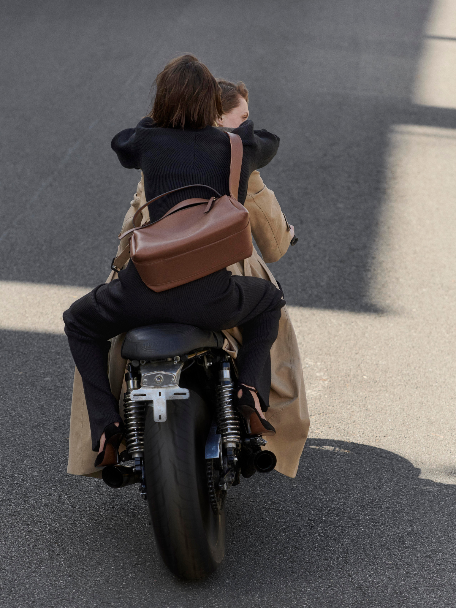 Dark Taupe Scorpius Tote Calf Leather Bag