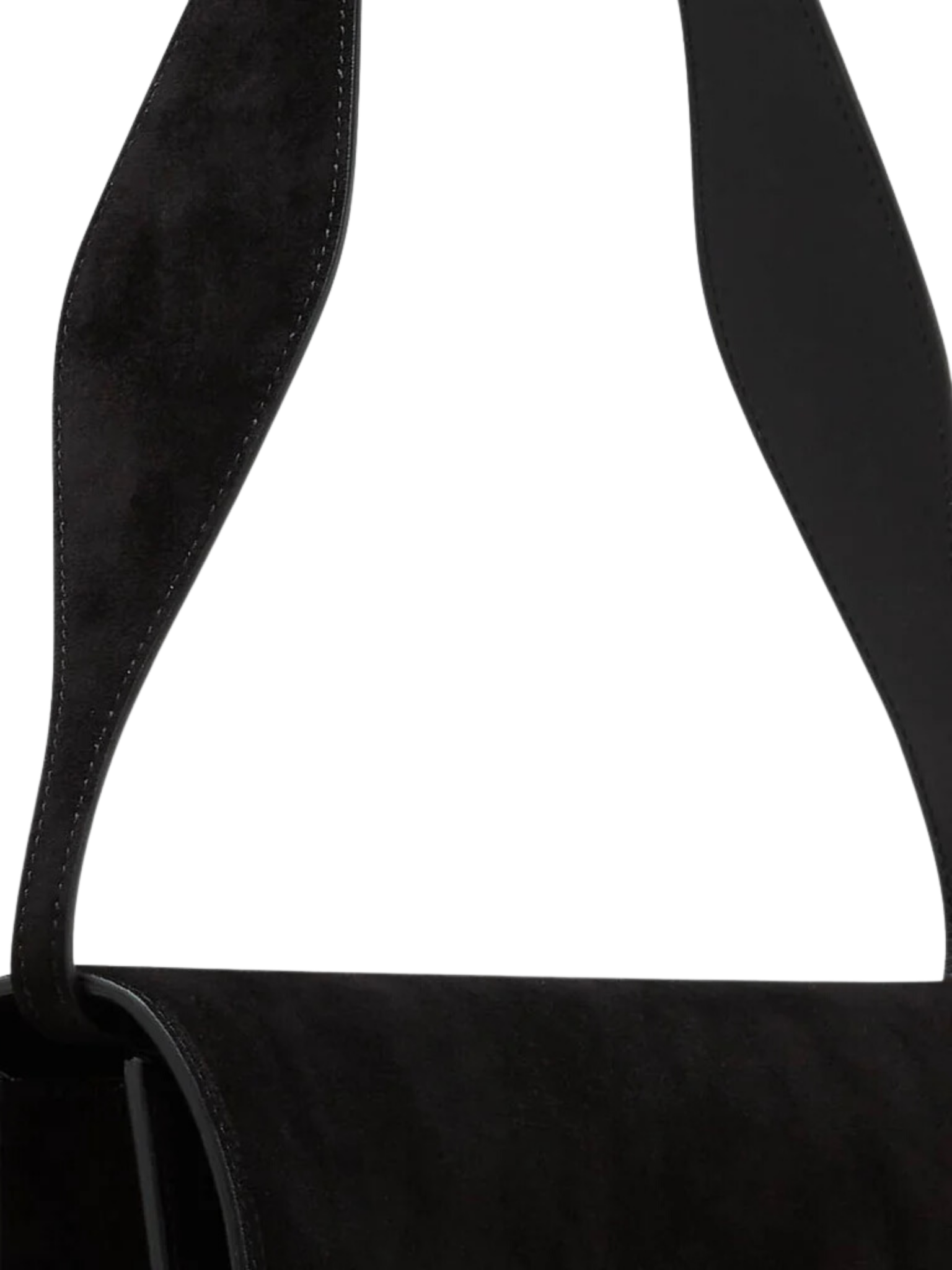 HerPorte-Black Phoenix baguette Shoulder Suede Bag