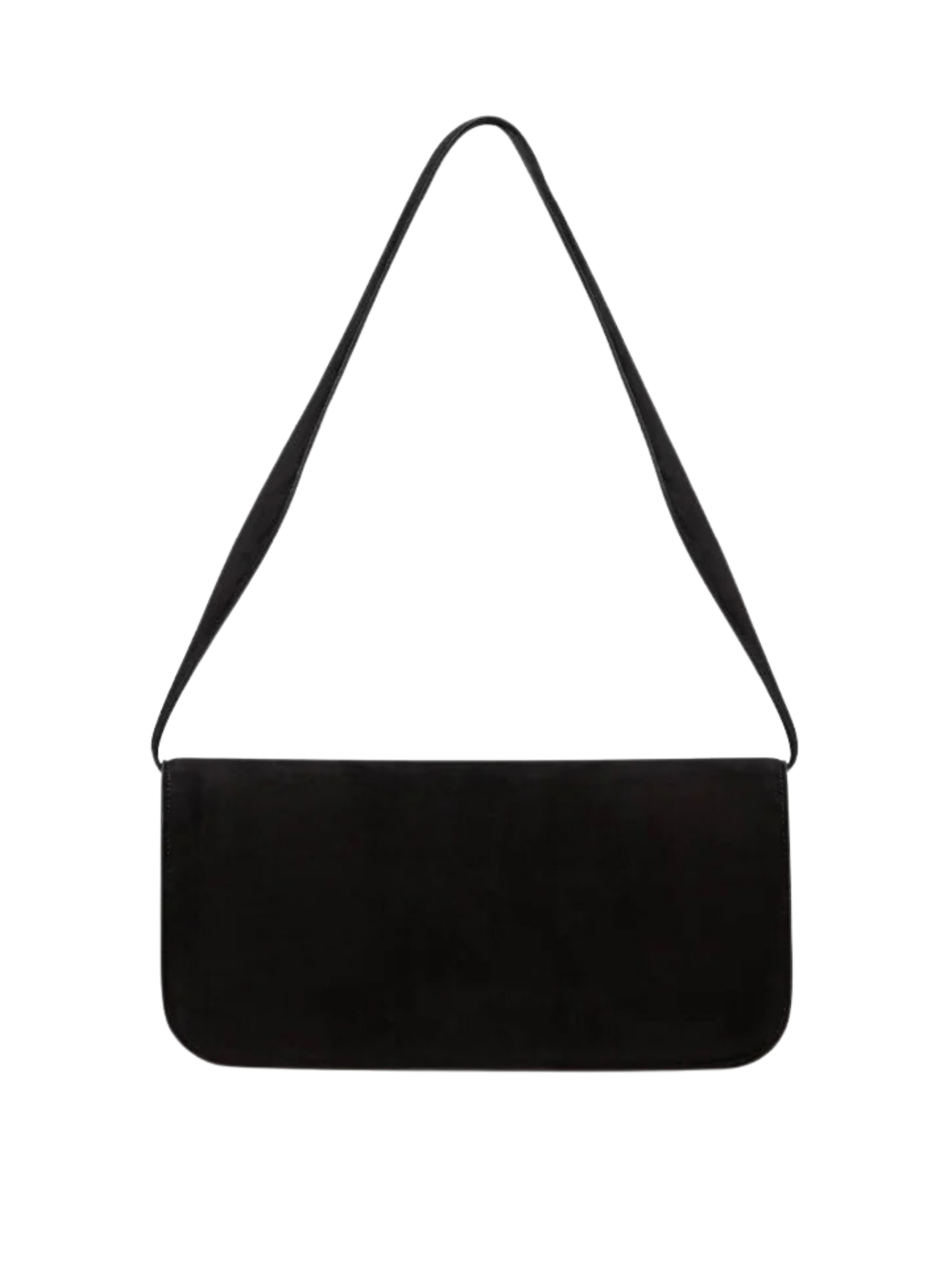 HerPorte-Black Phoenix baguette Shoulder Suede Bag