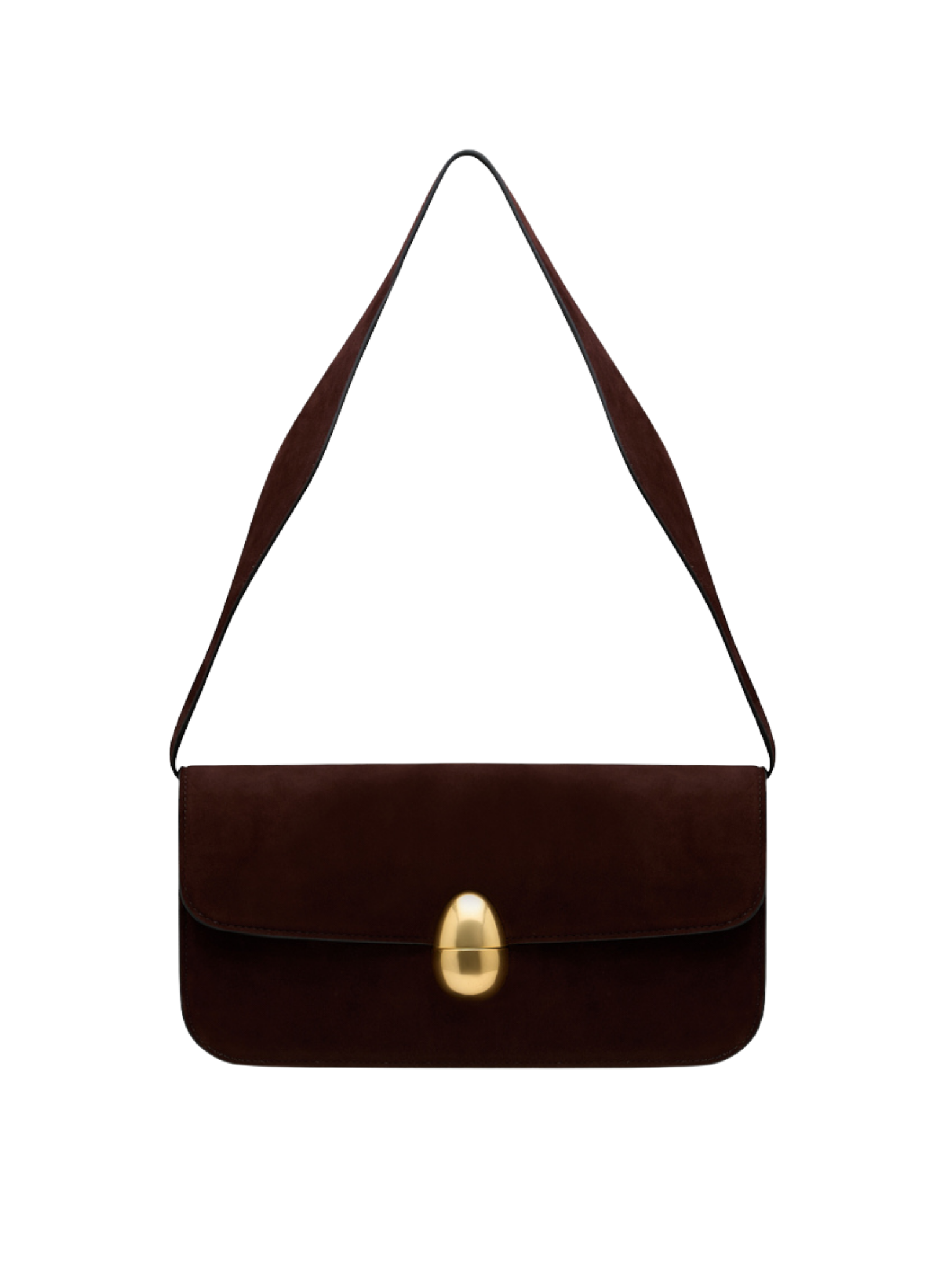 HerPorte-Dark Chocolate Phoenix baguette Shoulder Suede Bag