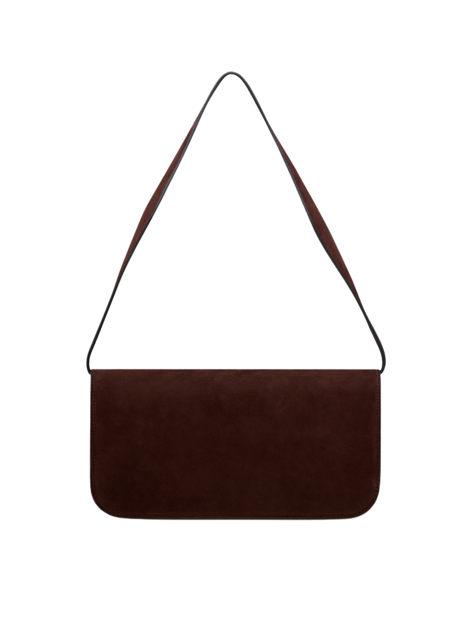 HerPorte-Dark Chocolate Phoenix baguette Shoulder Suede Bag