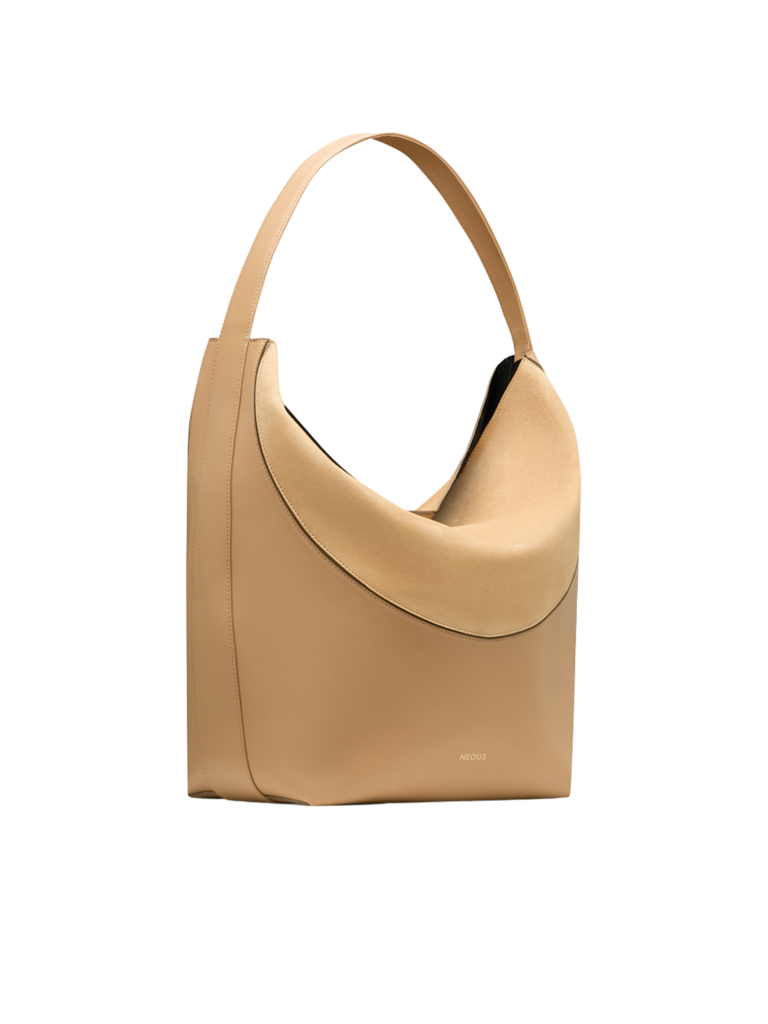 HerPorte-Sand suede PAVO tote calf leather bag