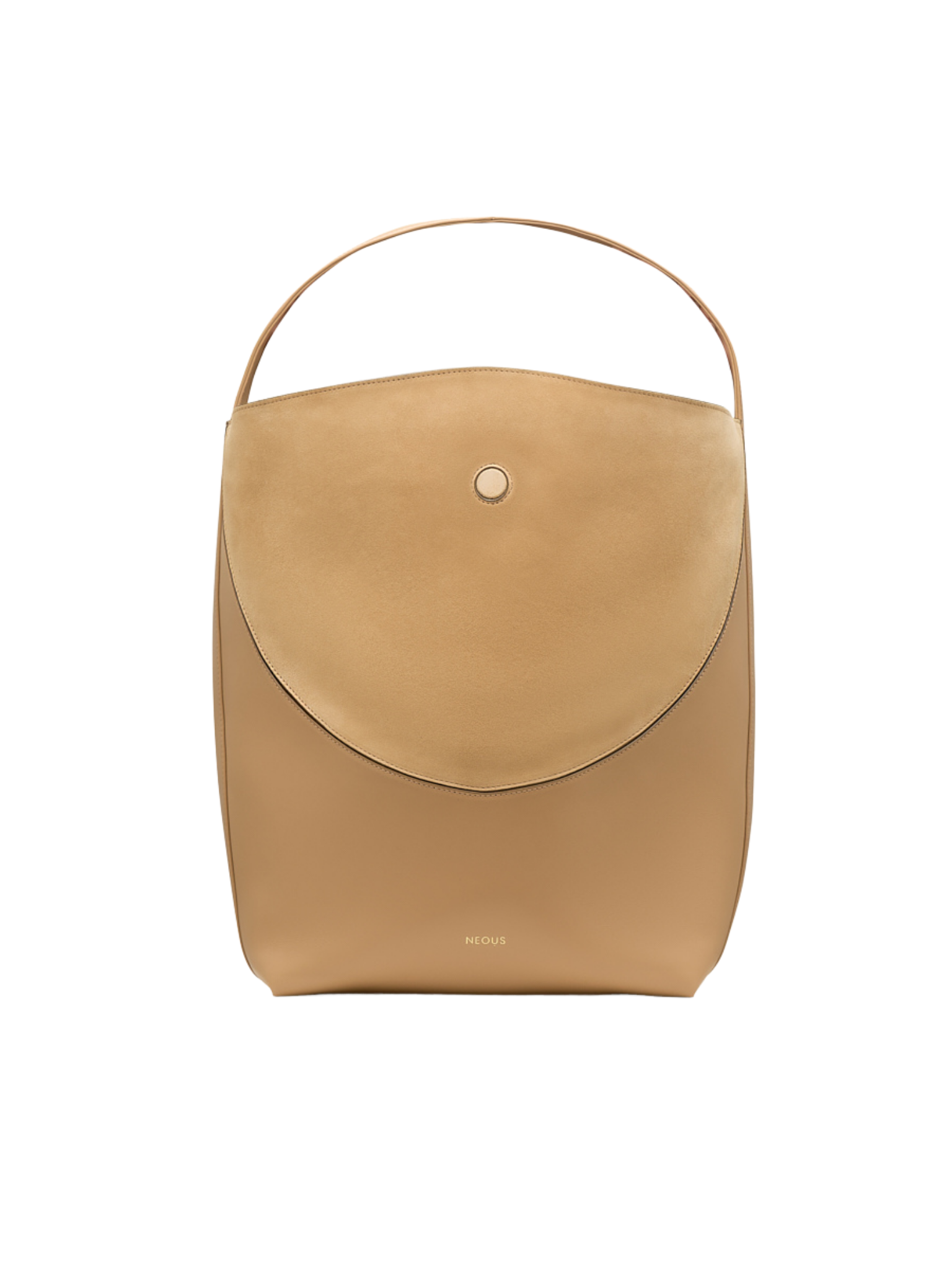 HerPorte-Sand suede PAVO tote calf leather bag