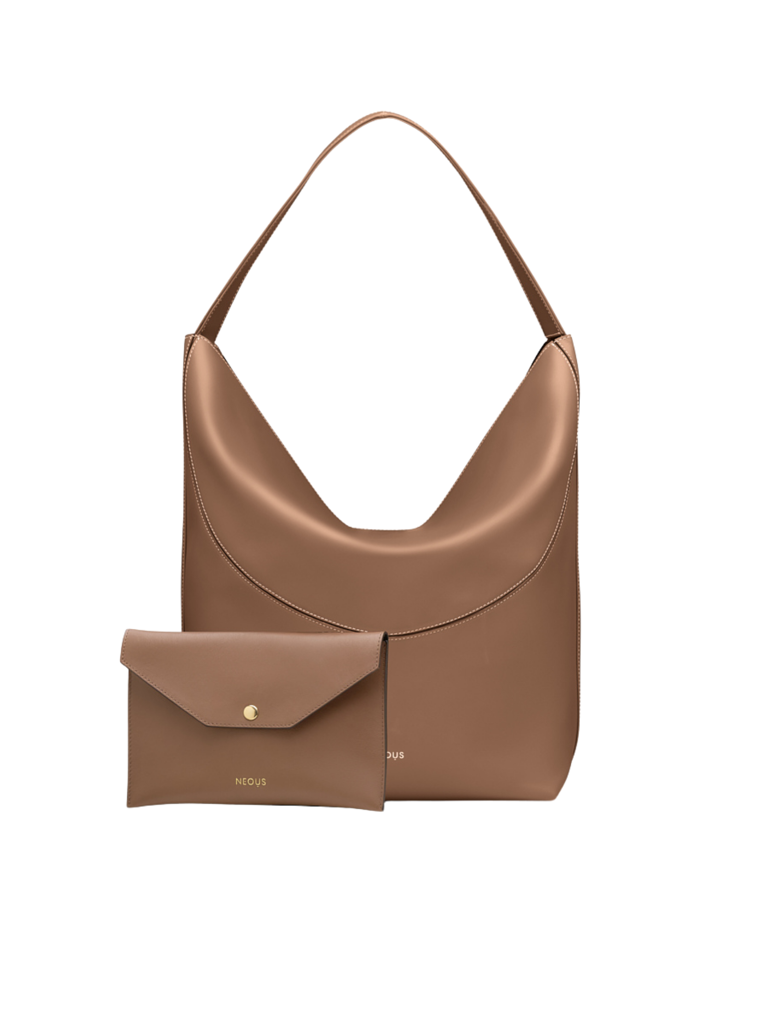 HerPorte-Dark Taupe PAVO tote calf leather bag