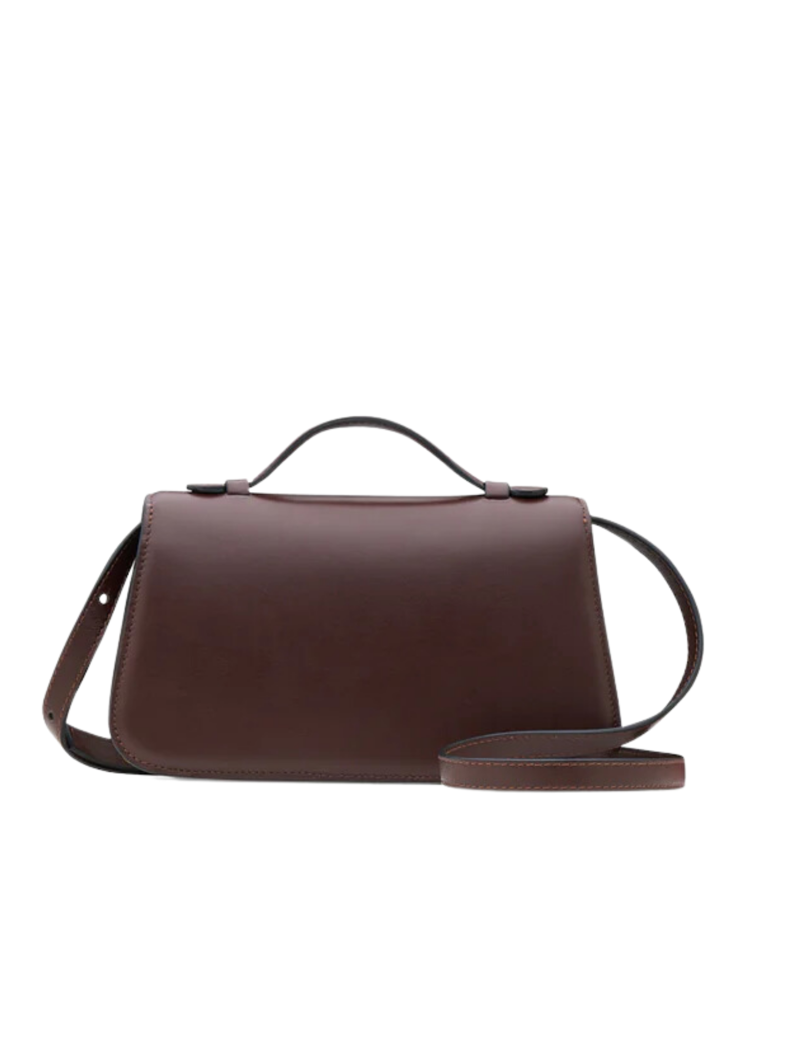 HerPorte-DARK CHOCOLATE Phoenix 1.0 Crossbody Calf Leather Bag