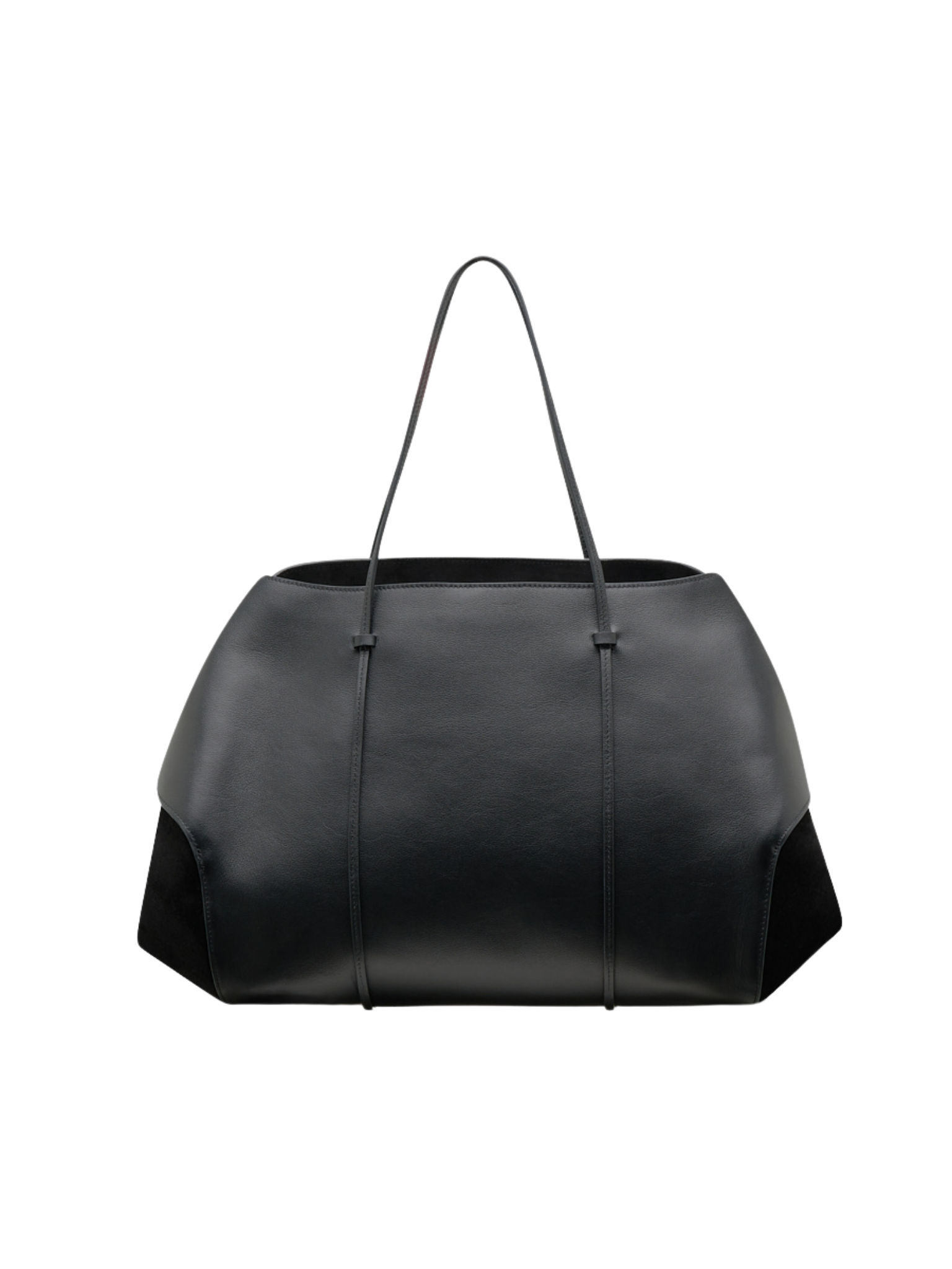 HerPorte-Black BERENICES SUEDE/ LEATHER Shoulder Bag