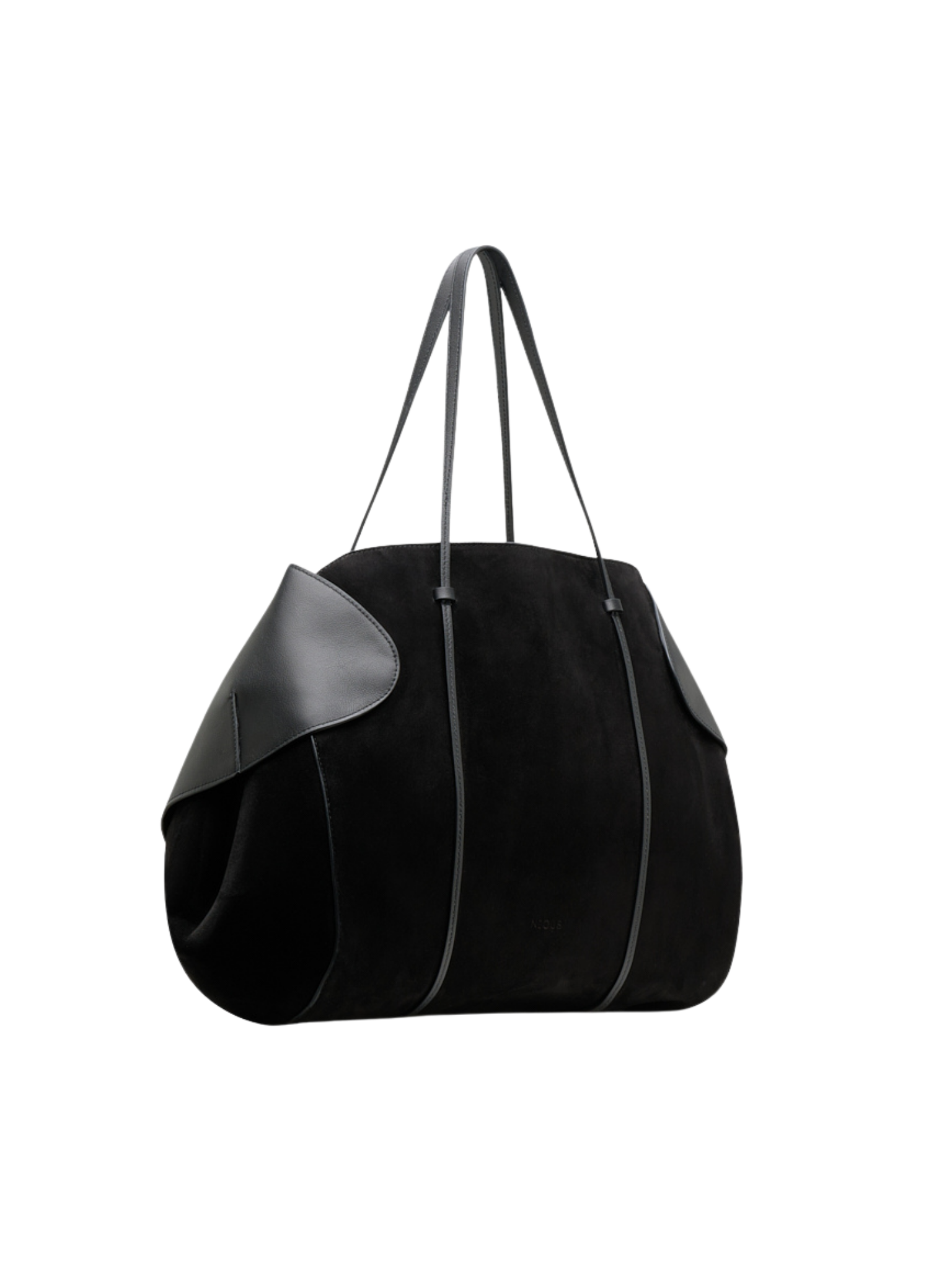 HerPorte-Black BERENICES SUEDE/ LEATHER Shoulder Bag