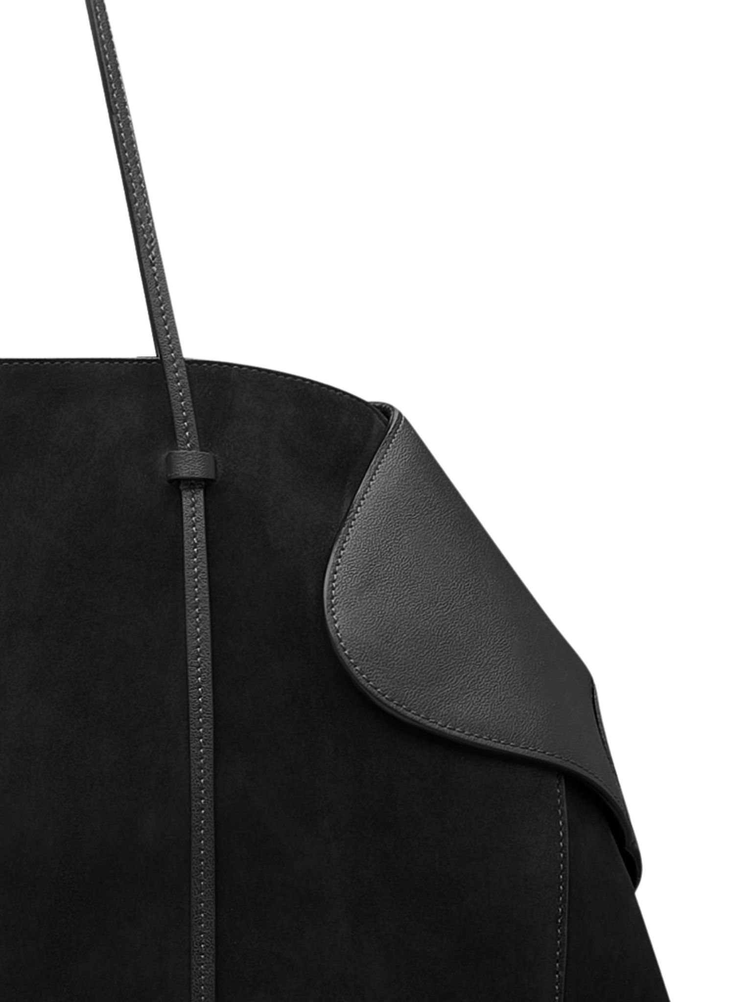 HerPorte-Black BERENICES SUEDE/ LEATHER Shoulder Bag