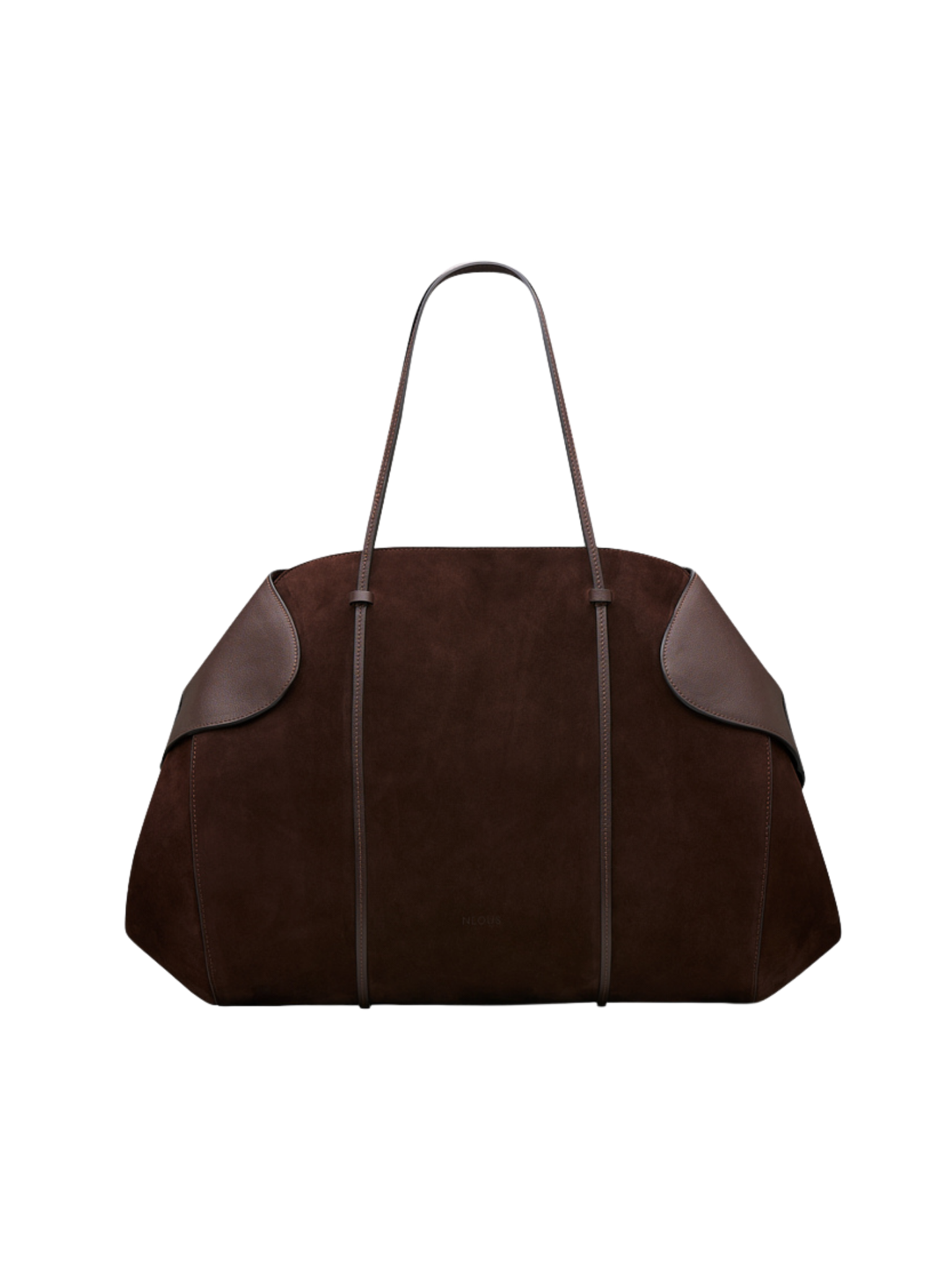 HerPorte-DARK CHOCOLATE BERENICES SUEDE/ LEATHER Shoulder Bag