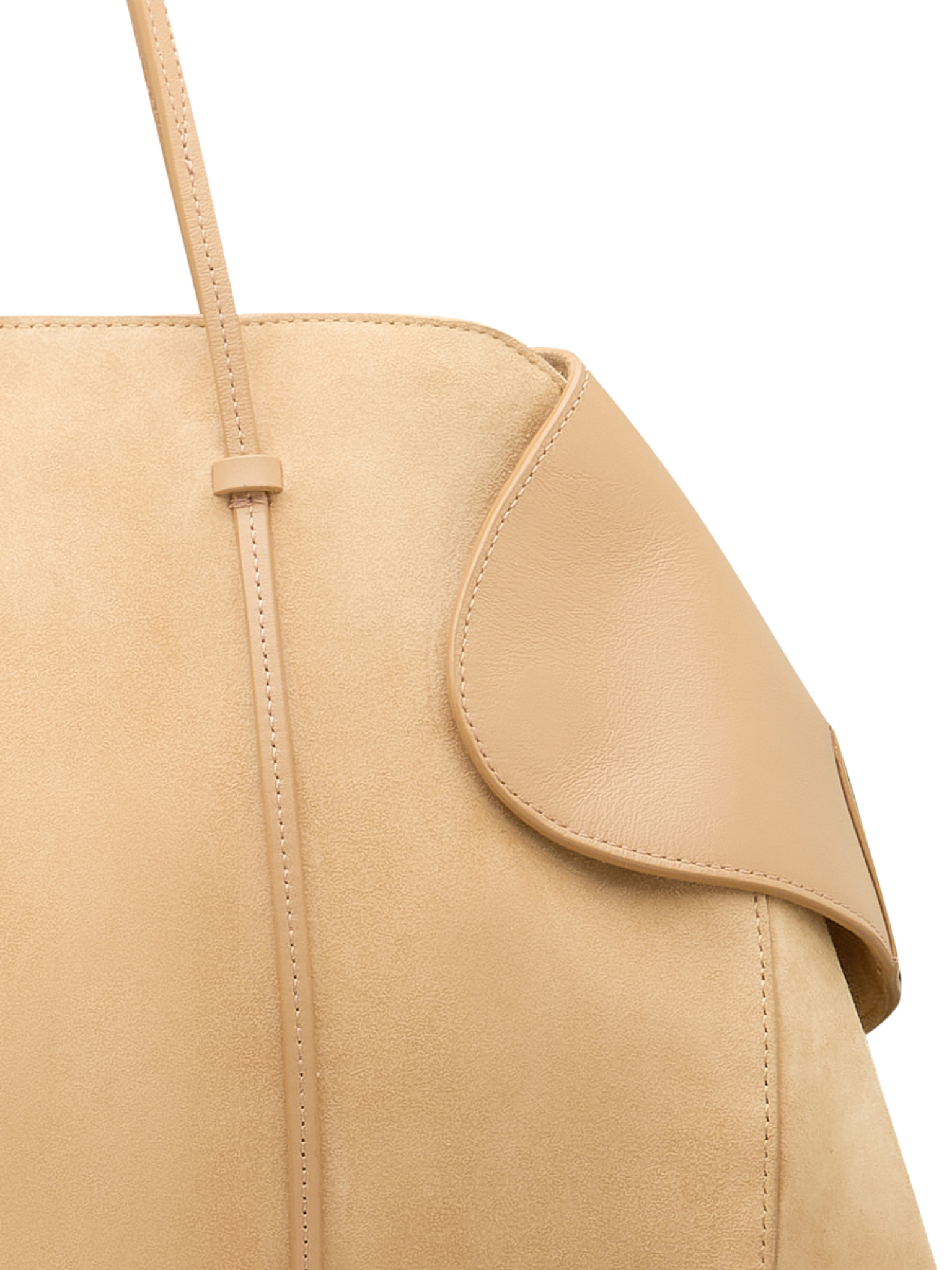 HerPorte-SAND BERENICES SUEDE/ LEATHER Shoulder Bag