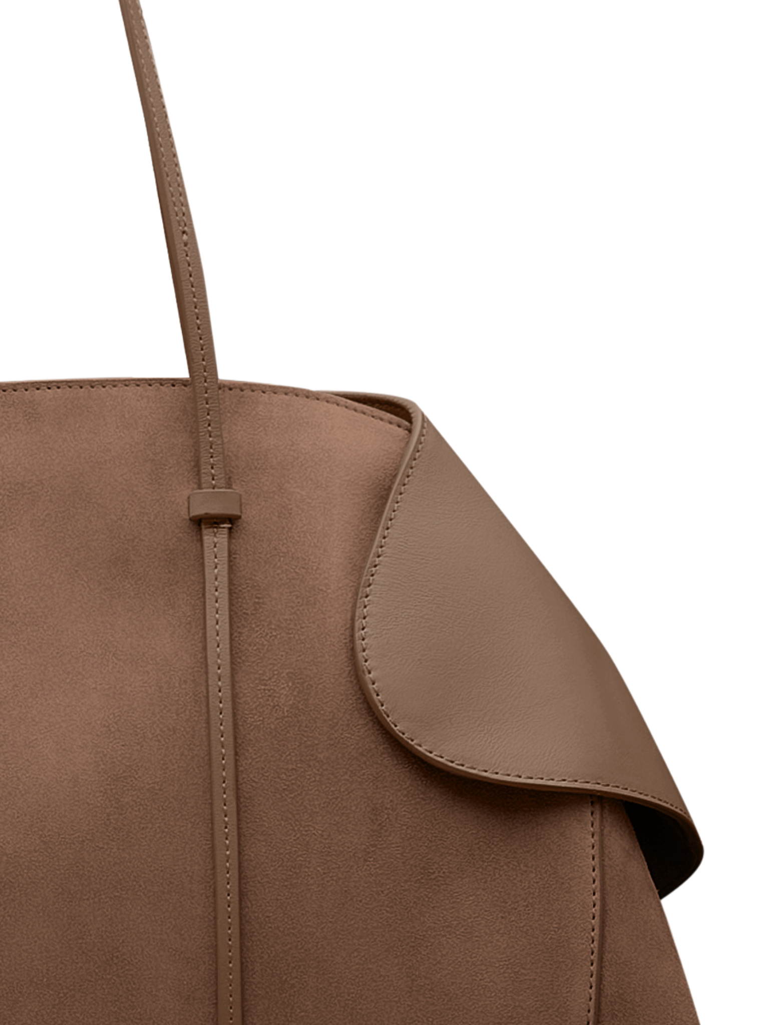 HerPorte-DARK TAUPE BERENICES SUEDE/ LEATHER Shoulder Bag