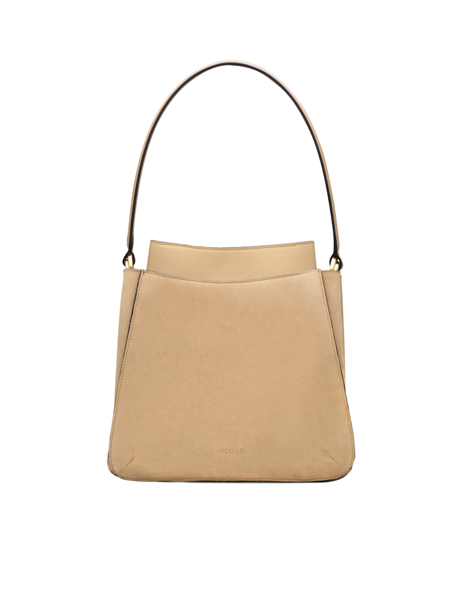 HerPorte-Sand Erid Tote in Calf Leather and Suede