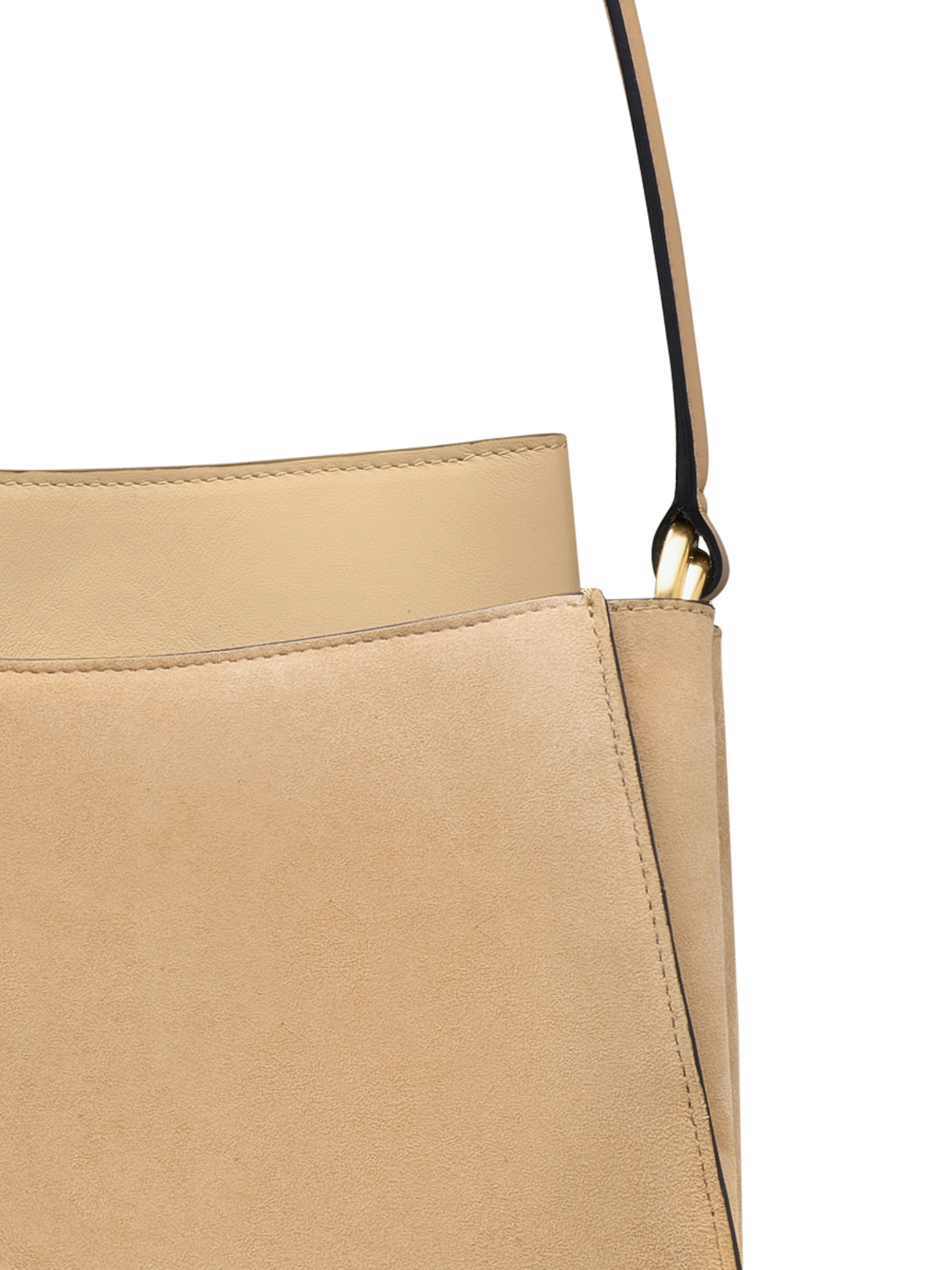 HerPorte-Sand Erid Tote in Calf Leather and Suede