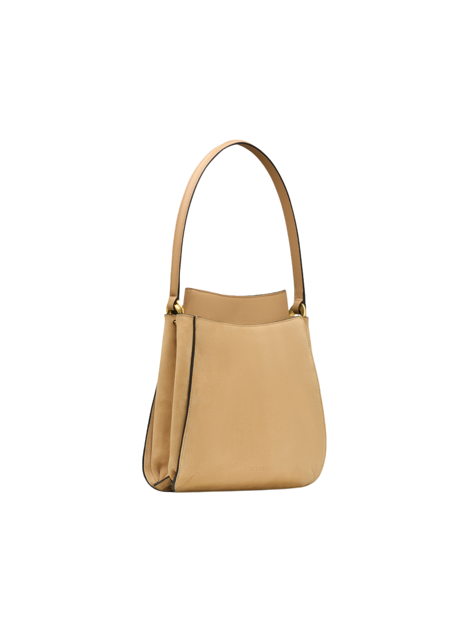 HerPorte-Sand Erid Tote in Calf Leather and Suede