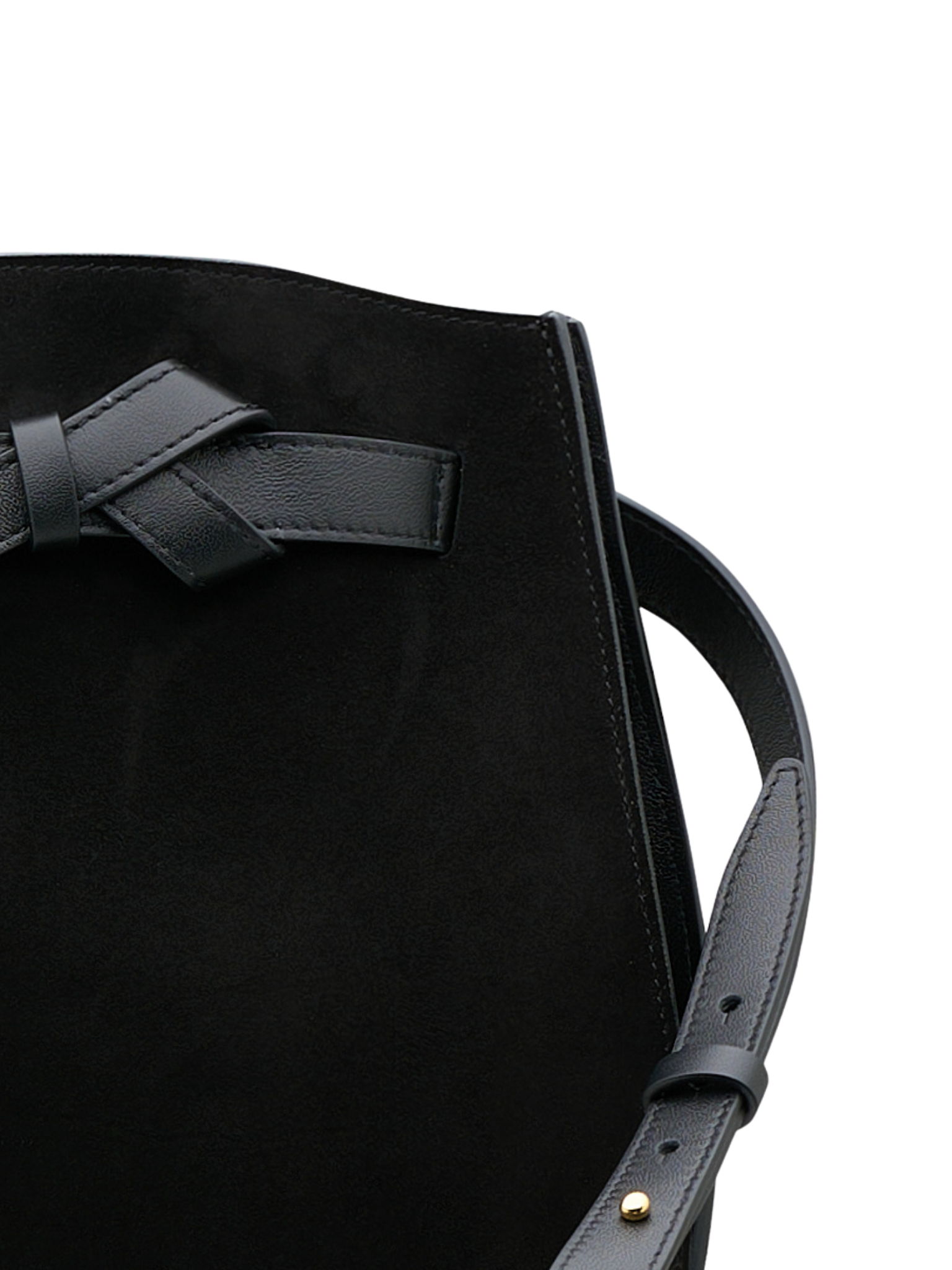 HerPorte-Black Himalia Calf Suede Crossbody Bag