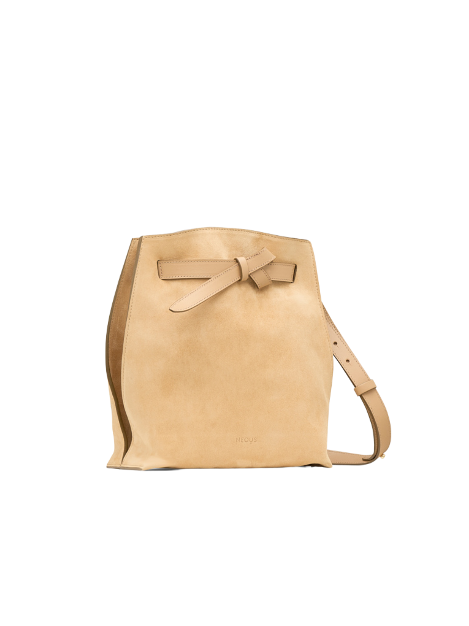 HerPorte-Sand Himalia Calf Suede Crossbody Bag