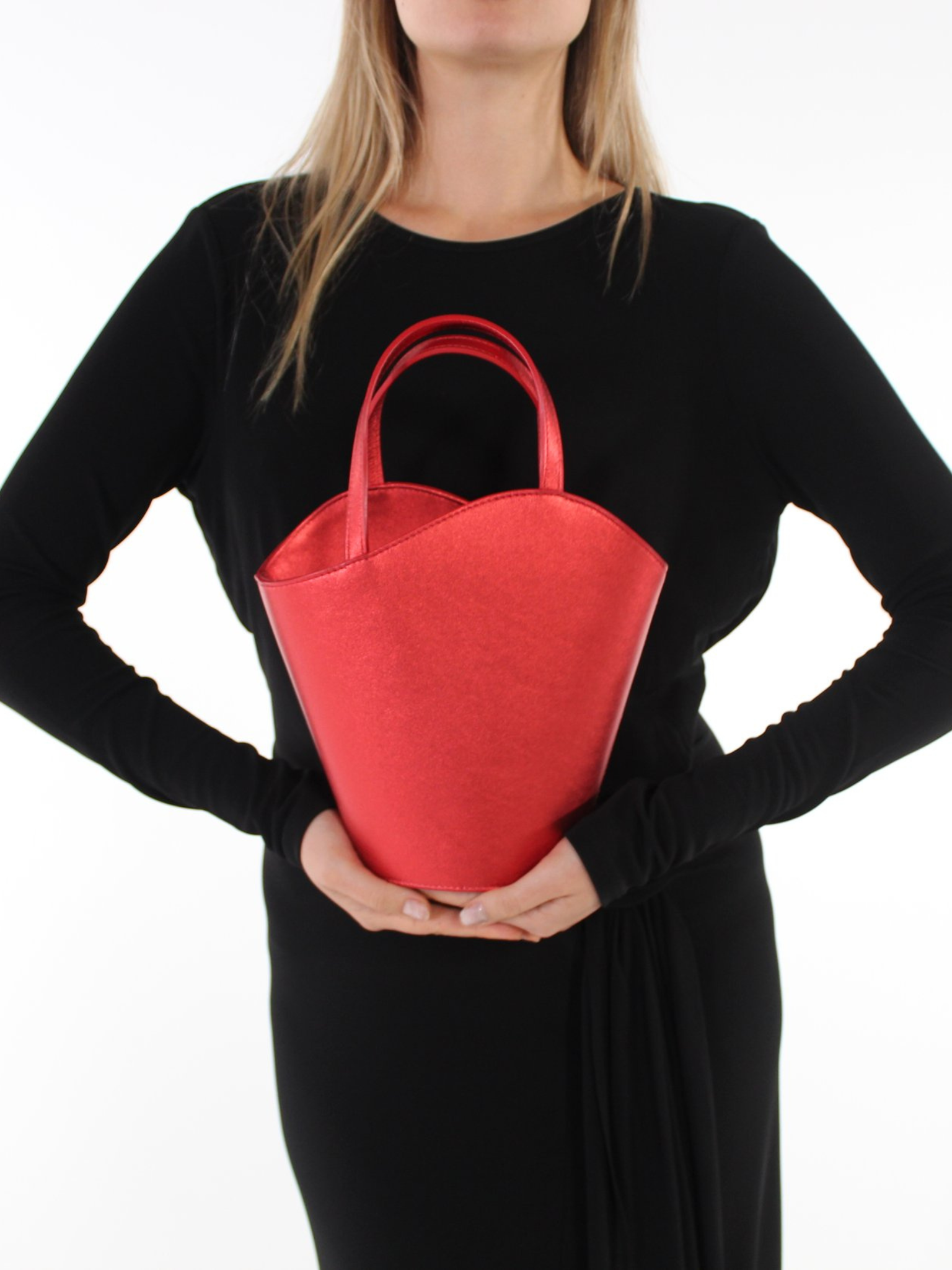 HerPorte-Iconic Chilli Red Infinity Bucket Bag