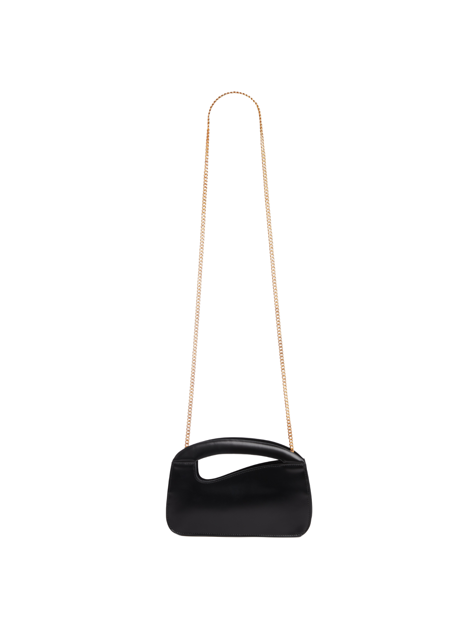 HerPorte-Small Curve Shoulder Bag With Chain Strap