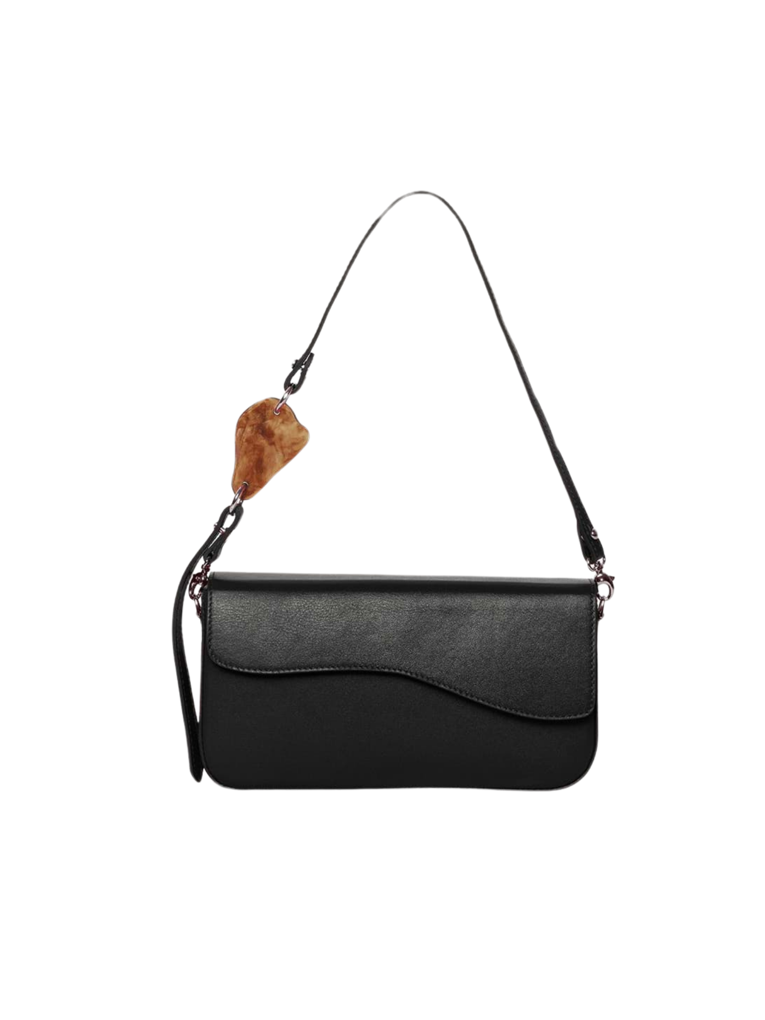 HerPorte-Calf leather AIGES BAGUETTE BLACK Bag