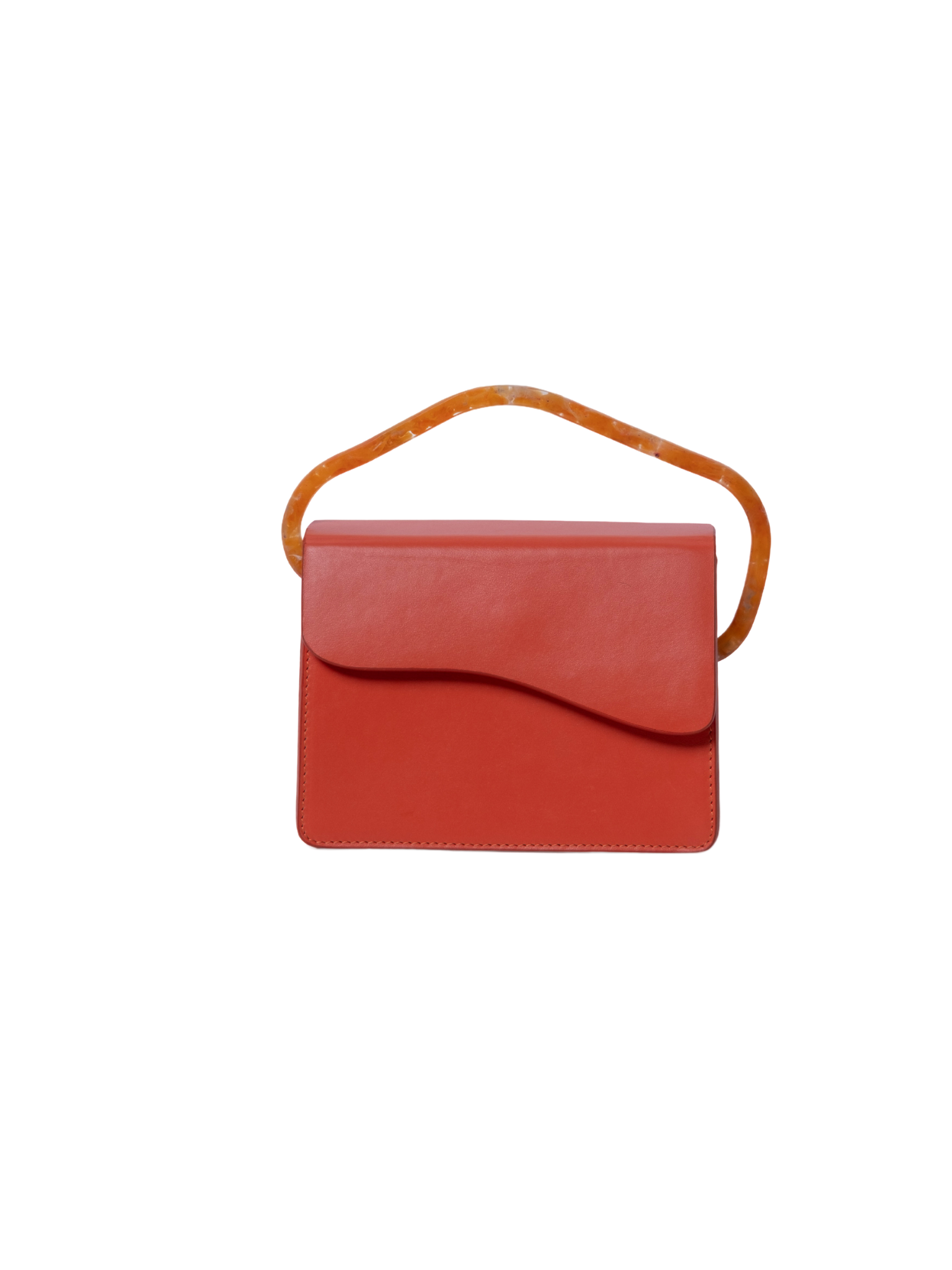 HerPorte-Calf Leather Aiges Mini Coral Structured Bag