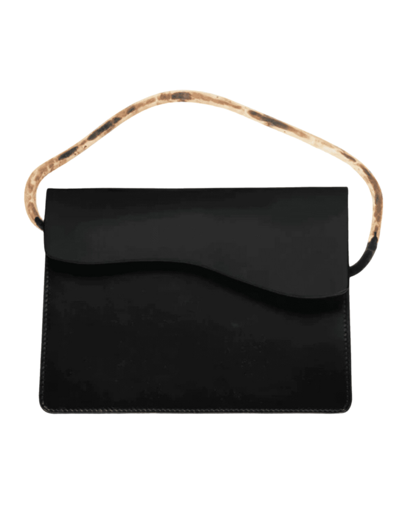 HerPorte-Calf Leather Aiges Black Structured Bag