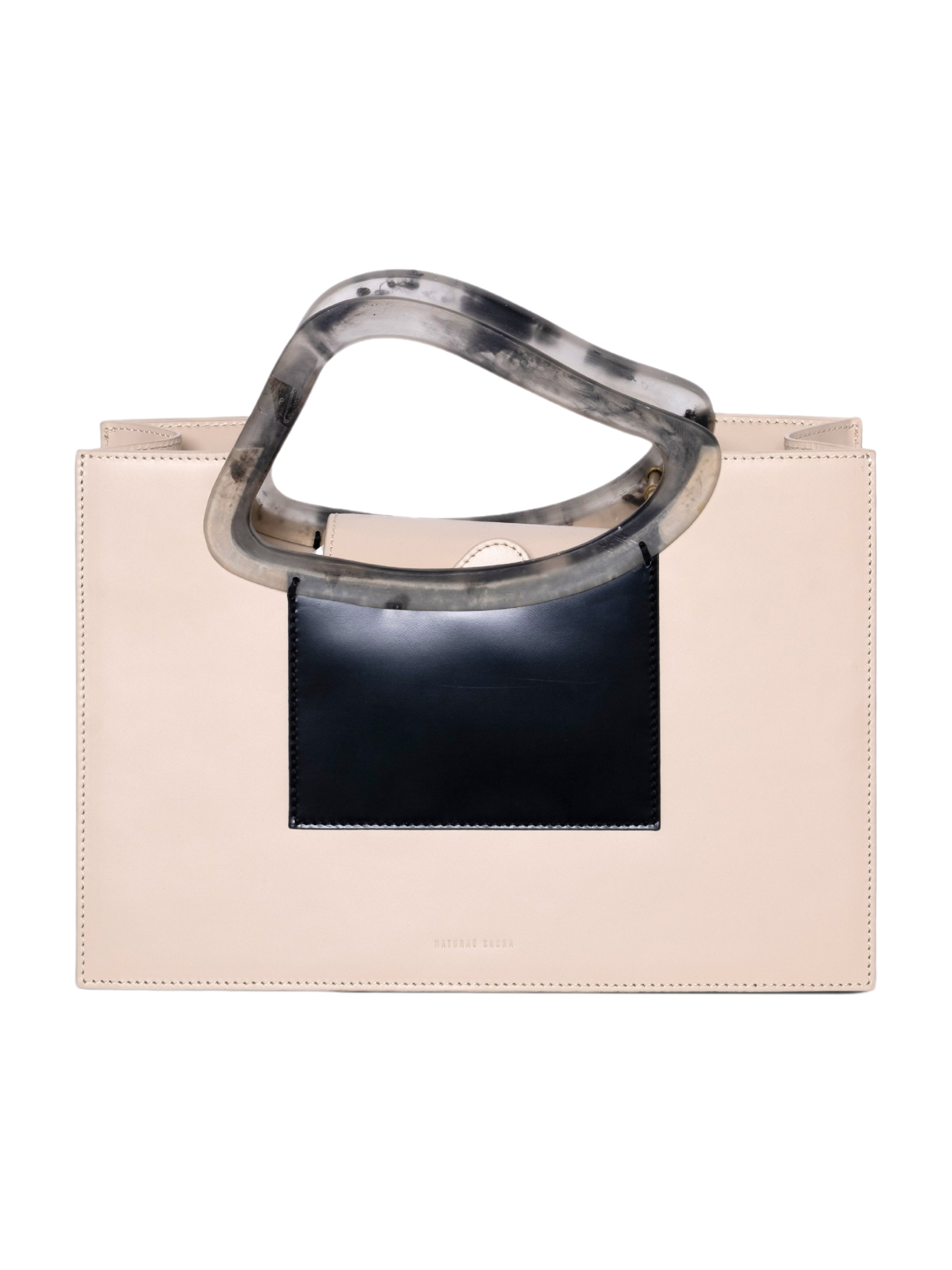 HerPorte-Calf Leather ARP'S SAILENT Top Handle Beige Bag