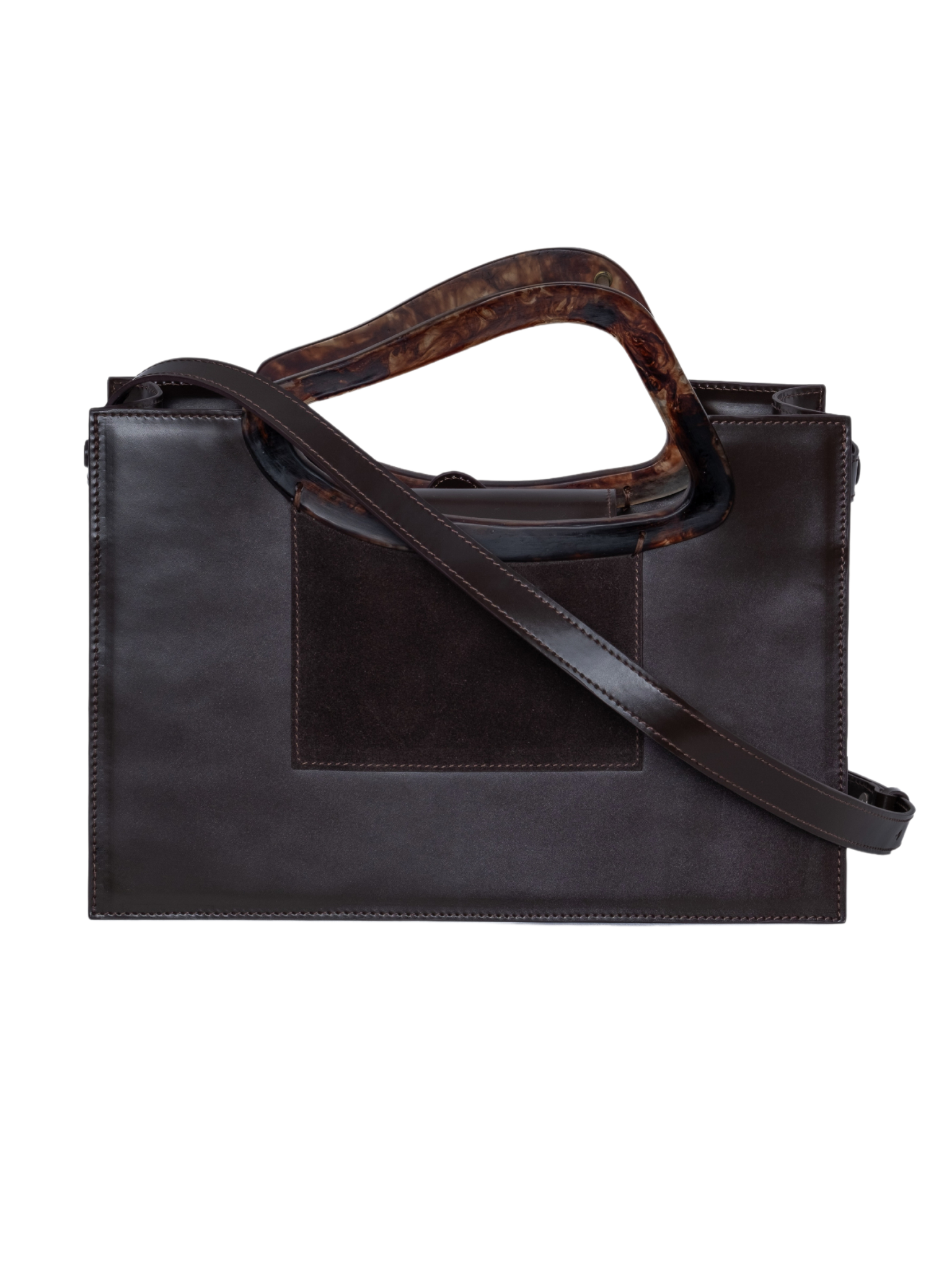 HerPorte-Calf Leather ARP'S SAILENT Top Handle Passion Brown Bag