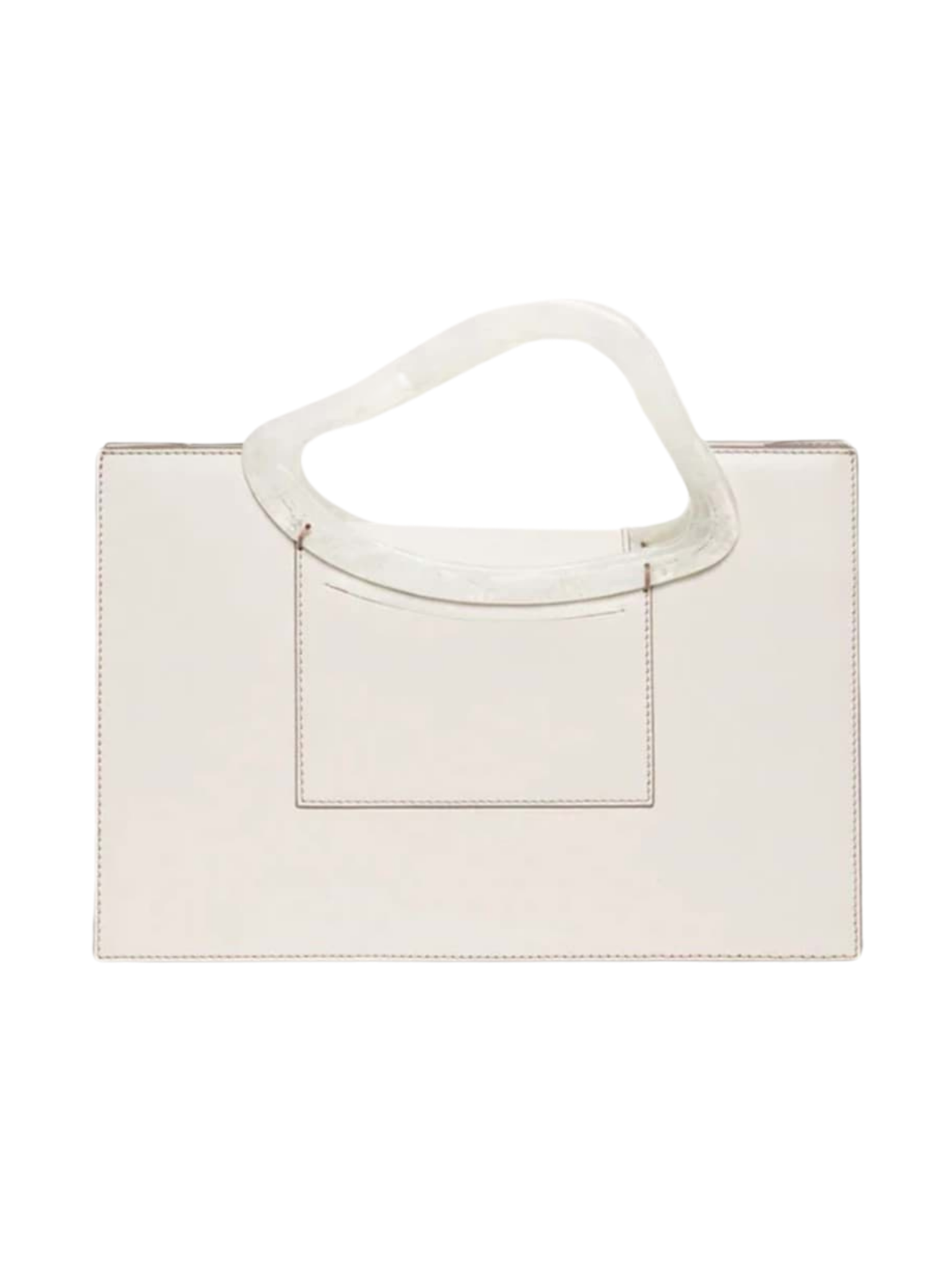 HerPorte-Calf Leather ARP'S SAILENT Top Handle White Bag