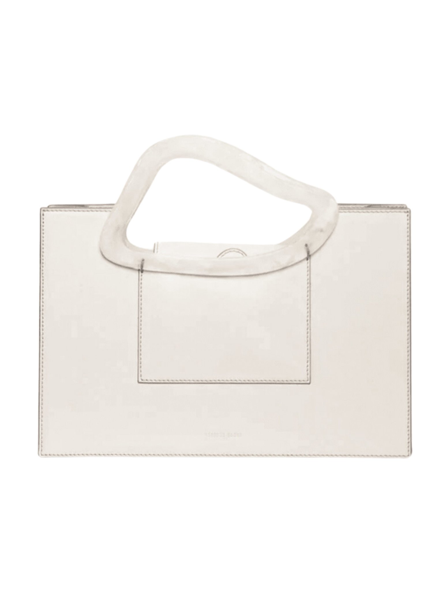 HerPorte-Calf Leather ARP'S SAILENT Top Handle White Bag