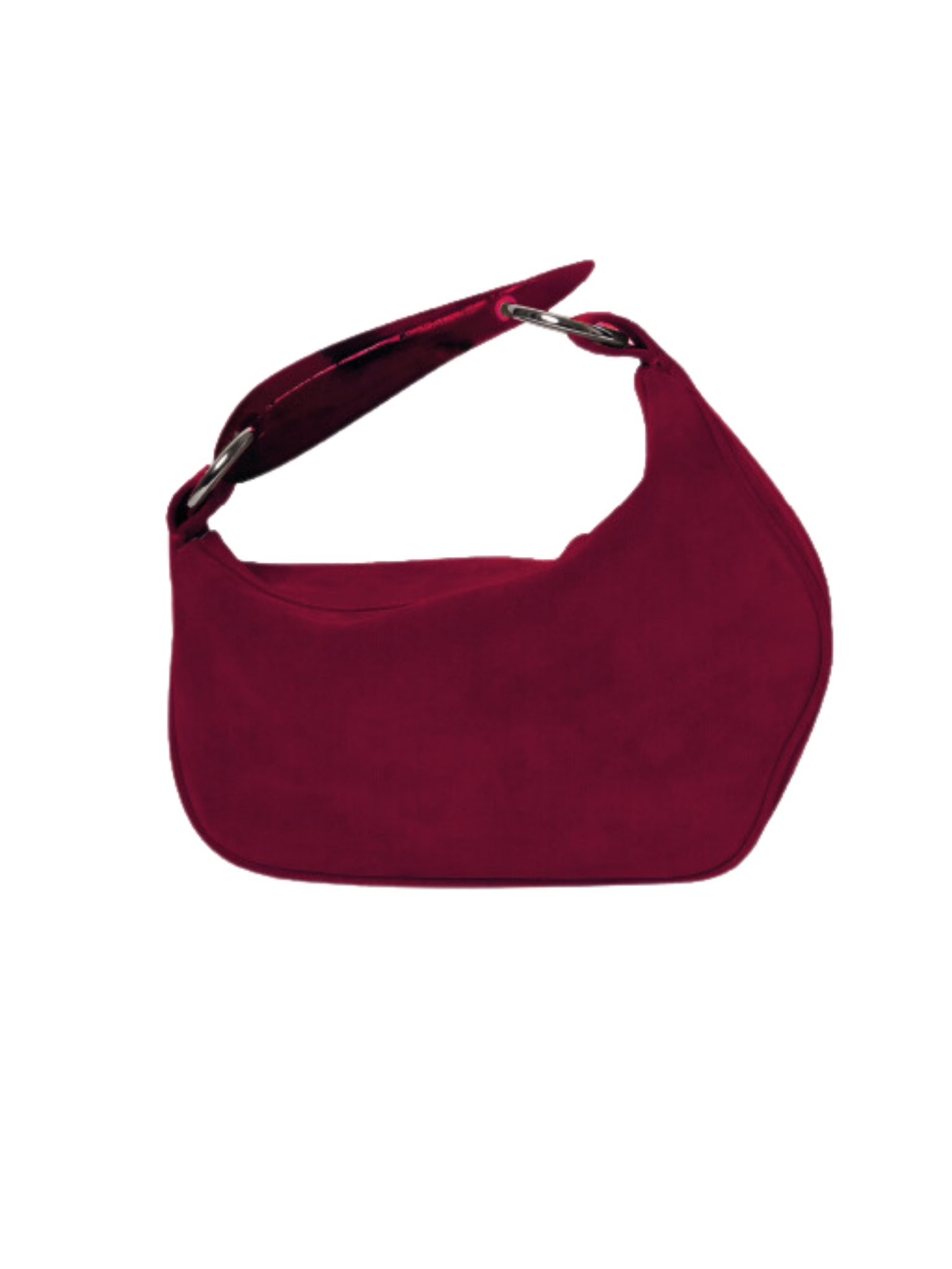 HerPorte-CALF SUEDE LEATHER Soft Bahar Merlot Bag