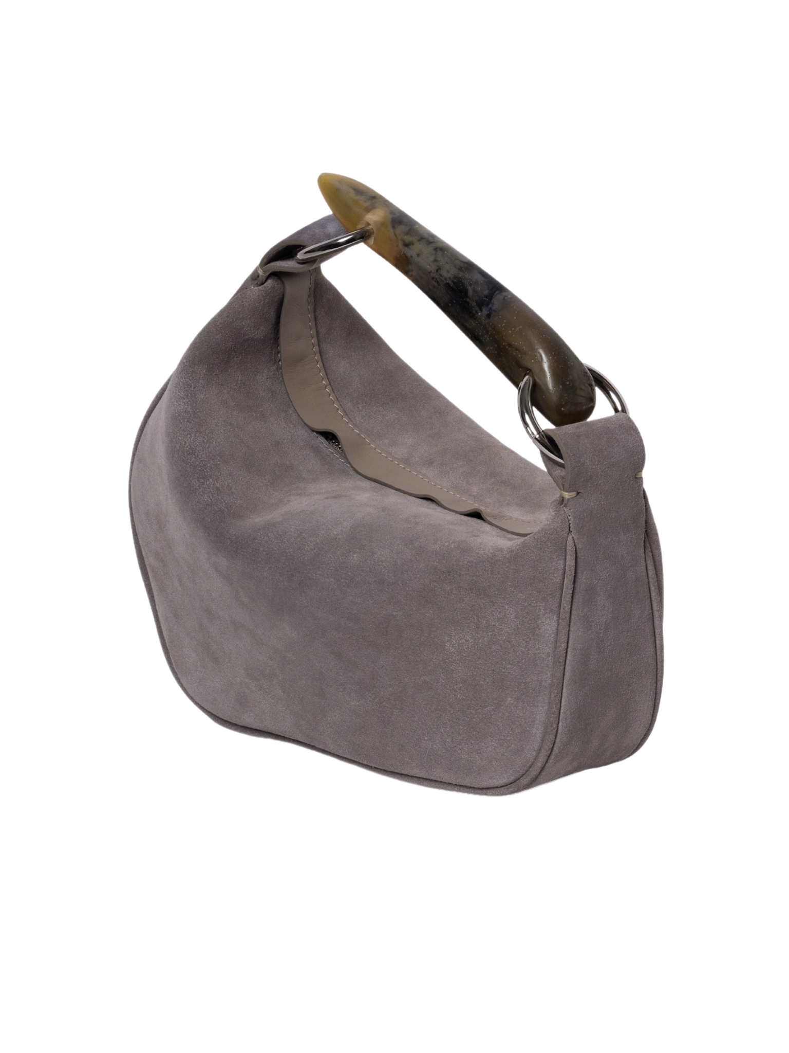 HerPorte-CALF SUEDE LEATHER Soft Bahar taupe Bag