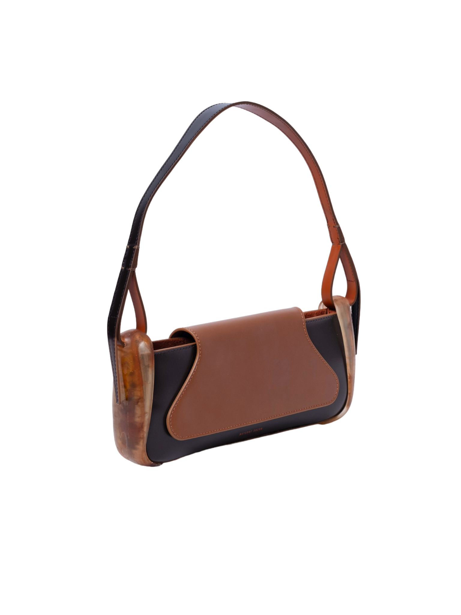 HerPorte-Calf leather Basso BAGUETTE RETRO BROWN Bag