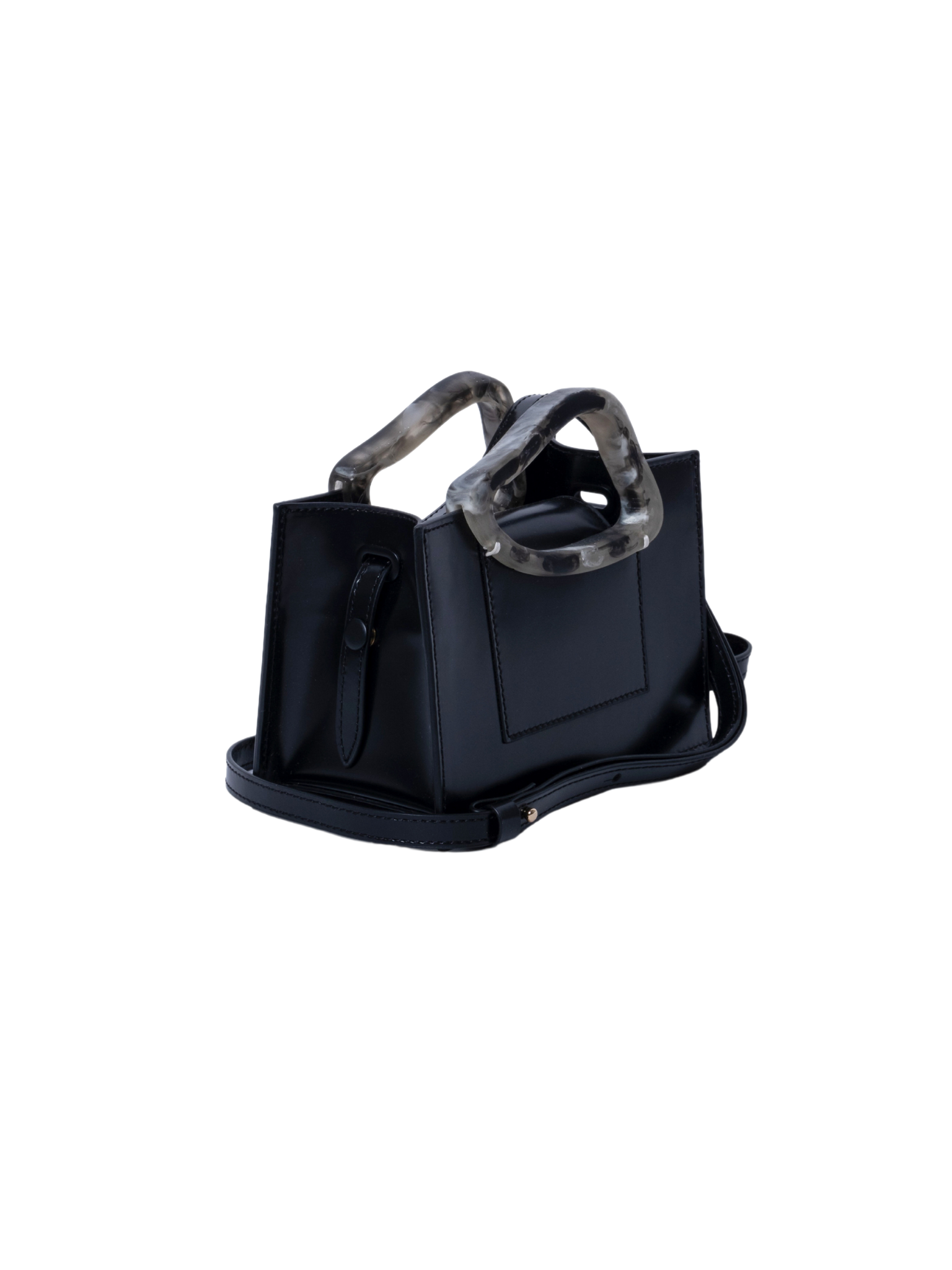 HerPorte-Mini Calf Leather ARP Top Handle Black Bag