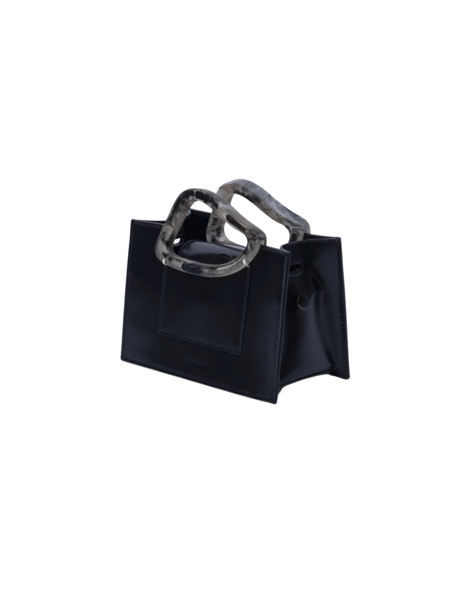 HerPorte-Mini Calf Leather ARP Top Handle Black Bag