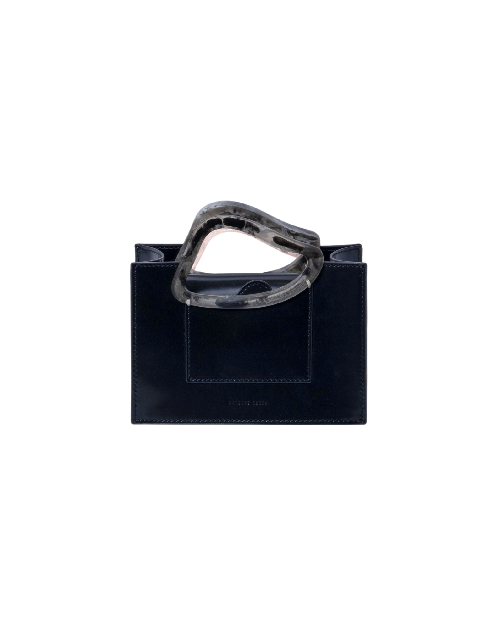 HerPorte-Mini Calf Leather ARP Top Handle Black Bag