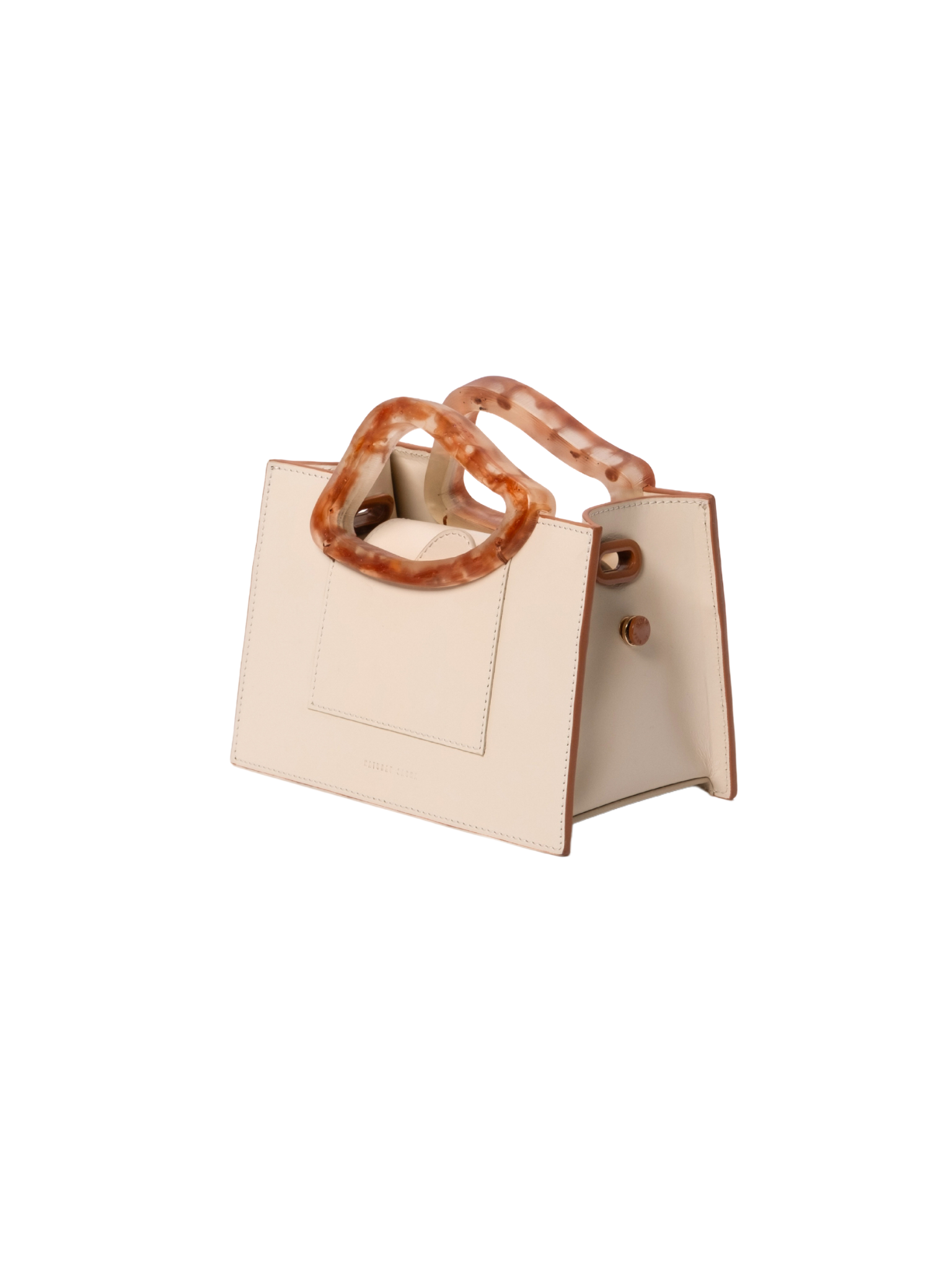 HerPorte-Mini Calf Leather ARP Top Handle Cream Bag