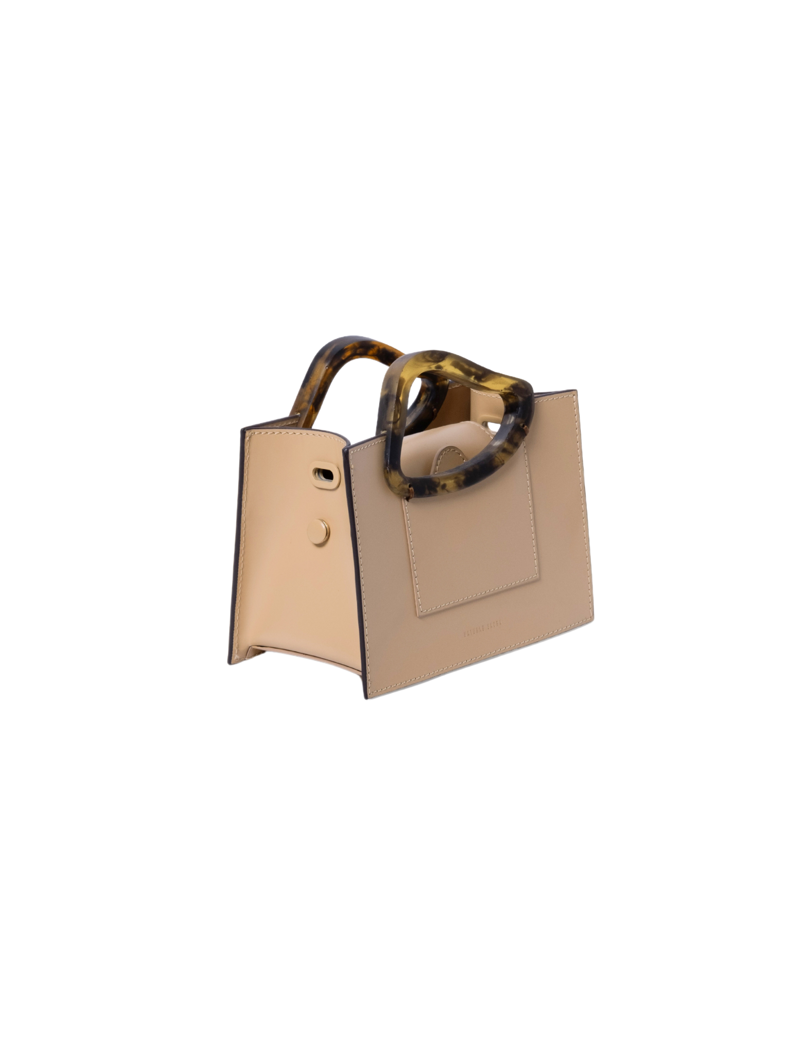 HerPorte-Mini Calf Leather ARP Top Handle Cream Bag