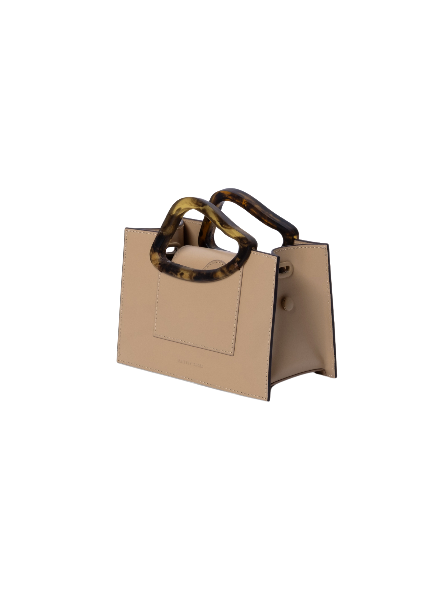 HerPorte-Mini Calf Leather ARP Top Handle Cream Bag