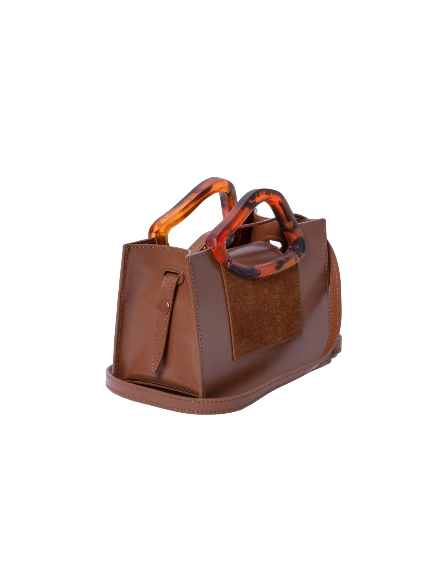 HerPorte-Mini Calf Leather ARP Top Handle Chocolate Brown Bag