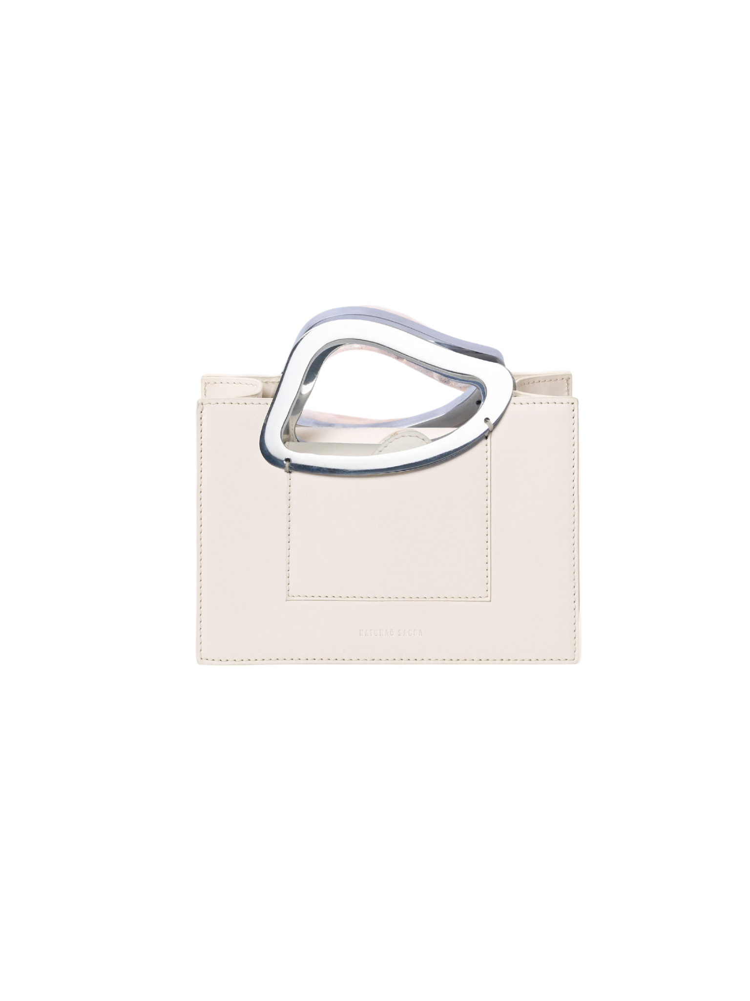 HerPorte-Mini Calf Leather ARP Top Handle OFF WHITE METAL Bag