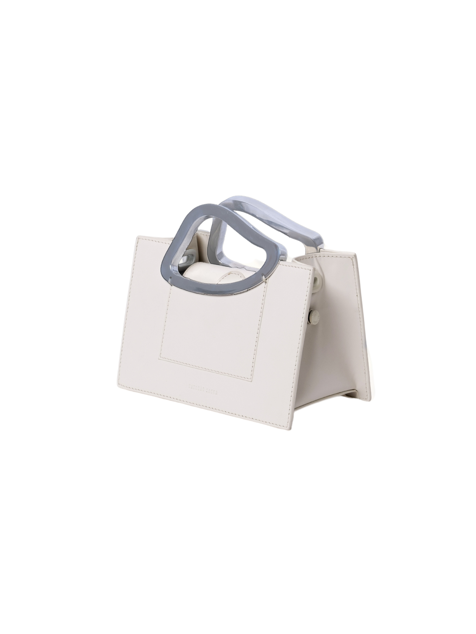 HerPorte-Mini Calf Leather ARP Top Handle OFF WHITE METAL Bag